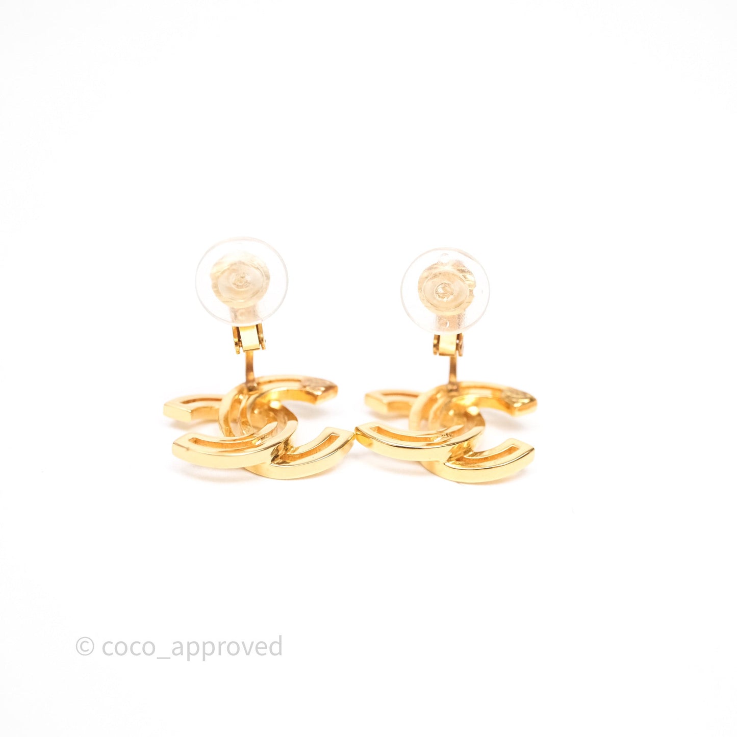 Chanel CC Ear Clips Gold Tone 20K