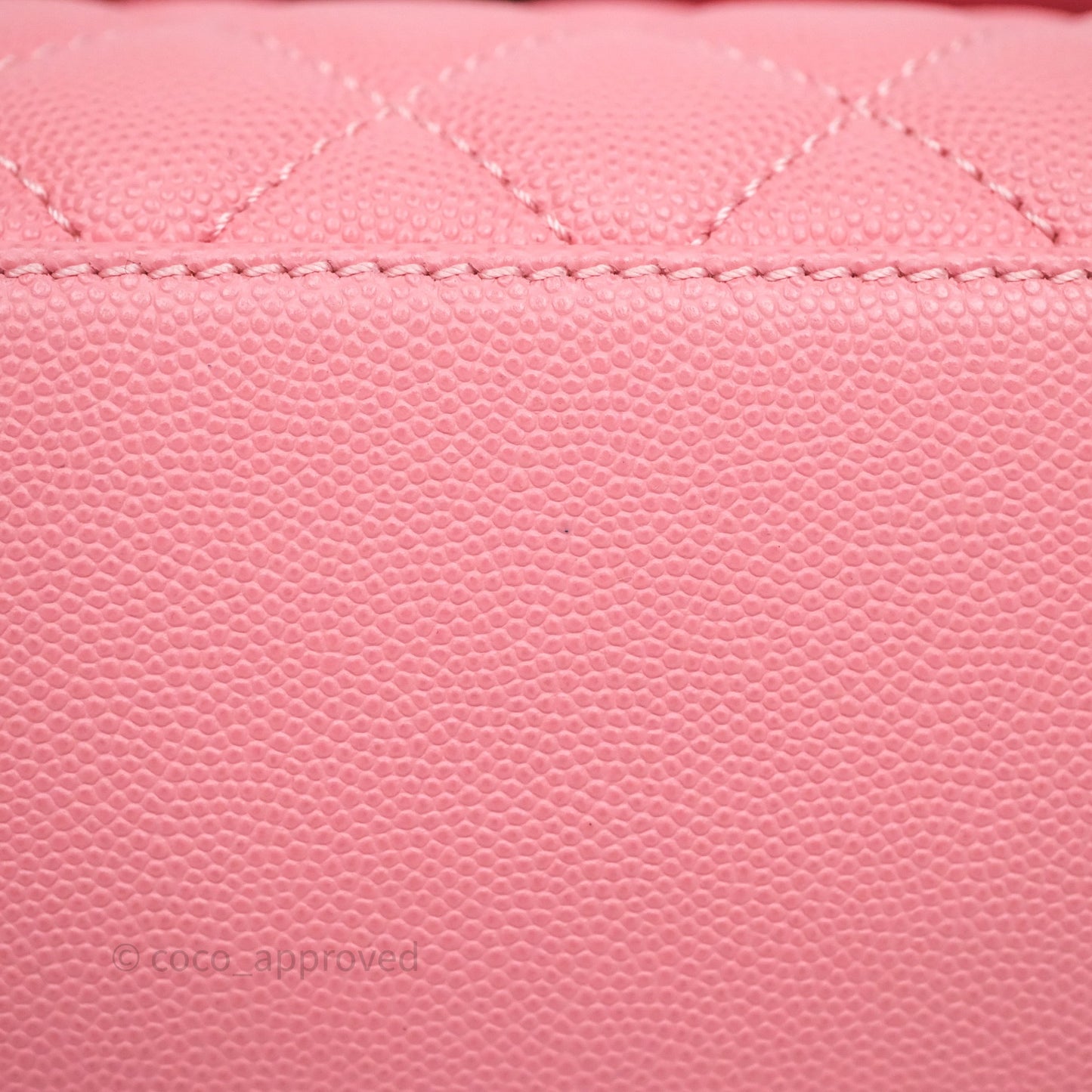 Chanel Small Coco Handle Quilted Pink Caviar Gold Hardware