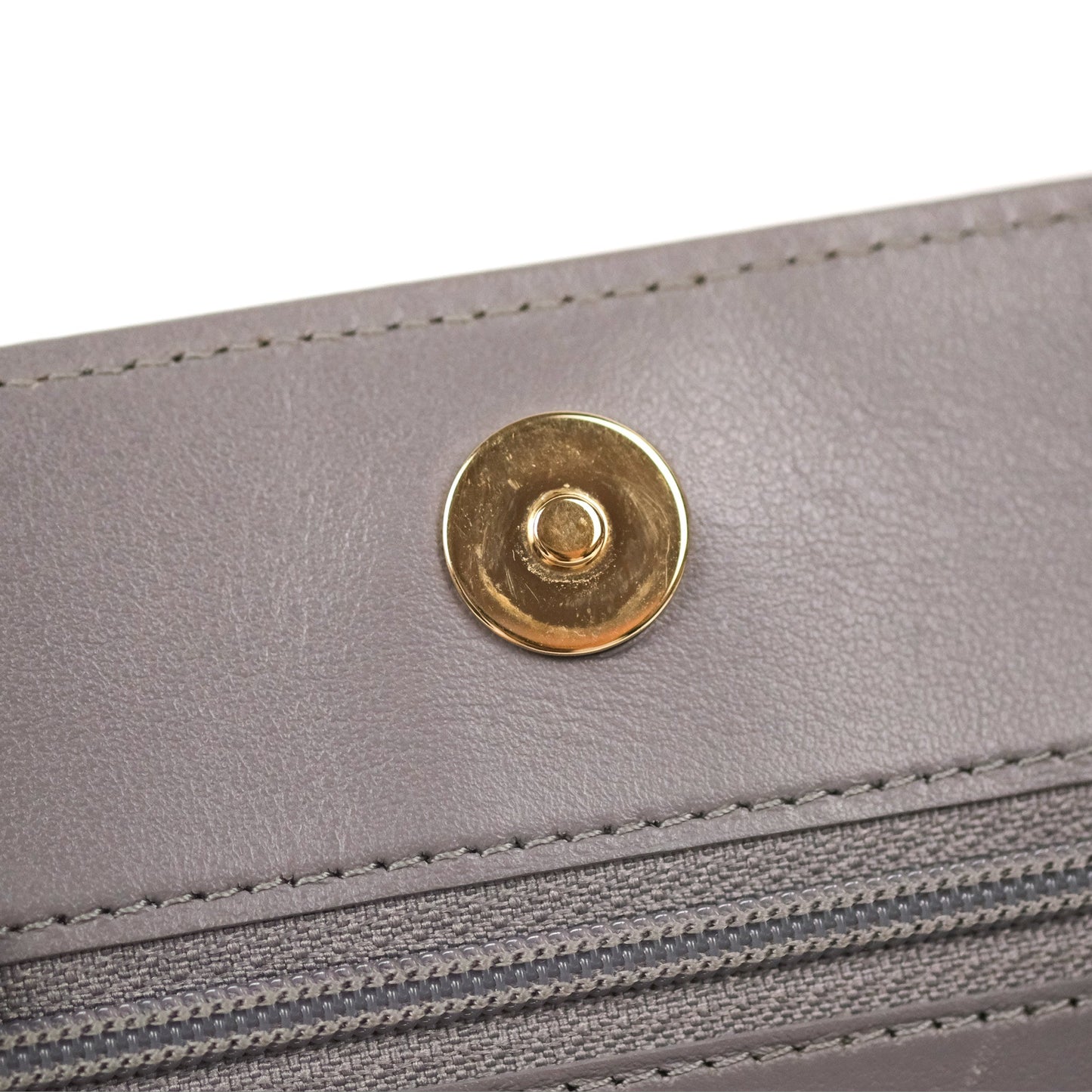 Chanel Quilted Boy Wallet on Chain WOC Grey Caviar Gold Hardware