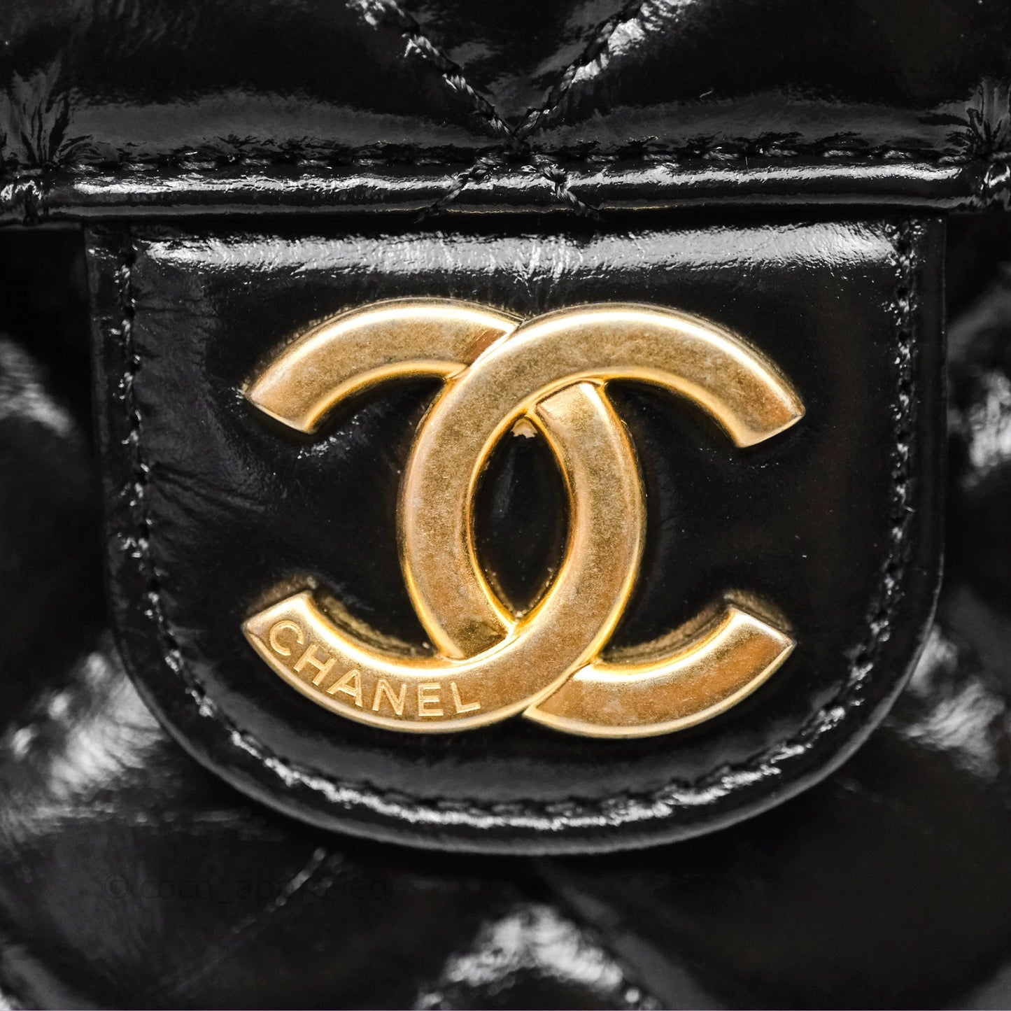 Chanel Small Wavy CC Hobo Black Shiny Crumpled Calfskin Aged Gold Hardware
