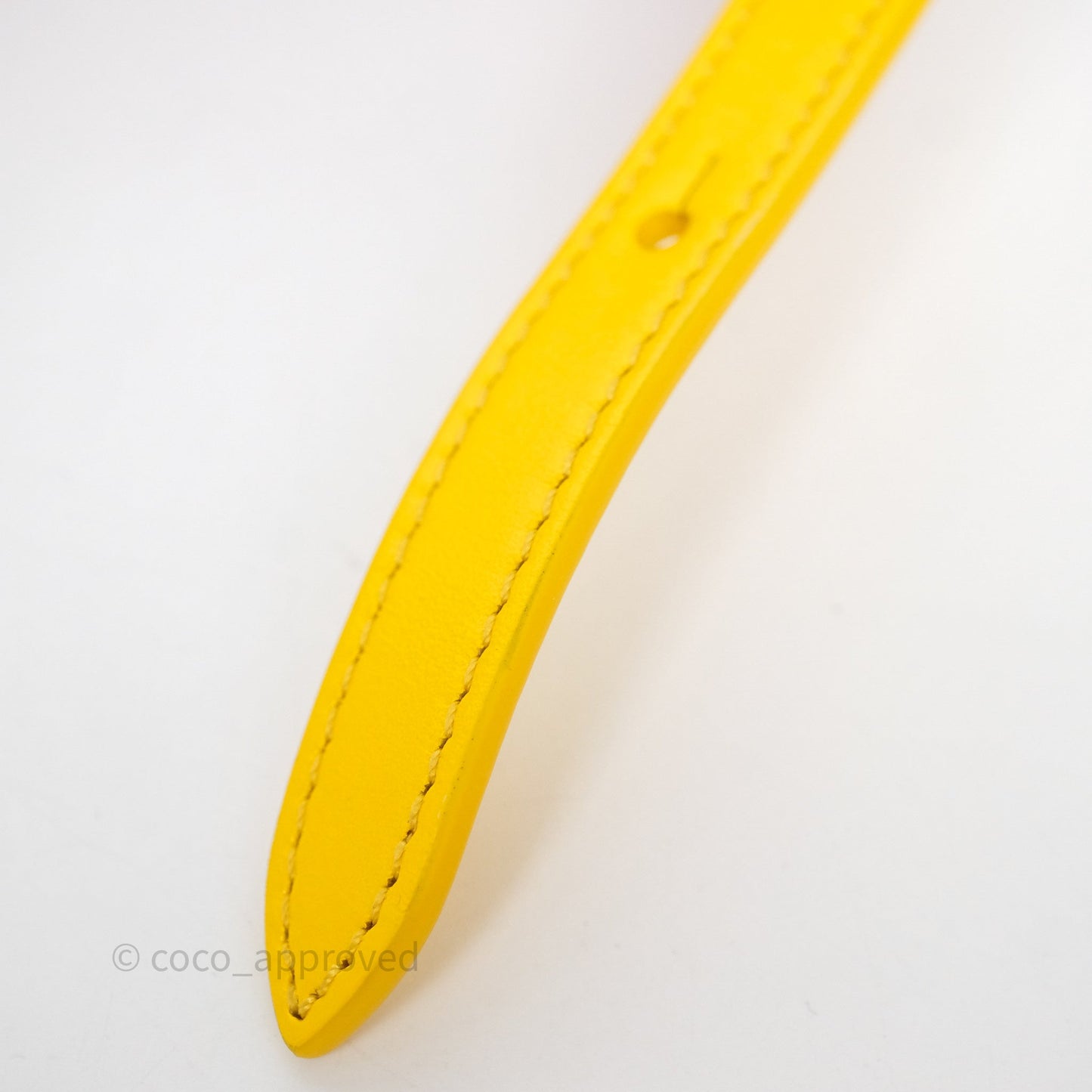 Louis Vuitton Petite Malle in Yellow/ Light Blue Glossy Calfskin Silver Hardware