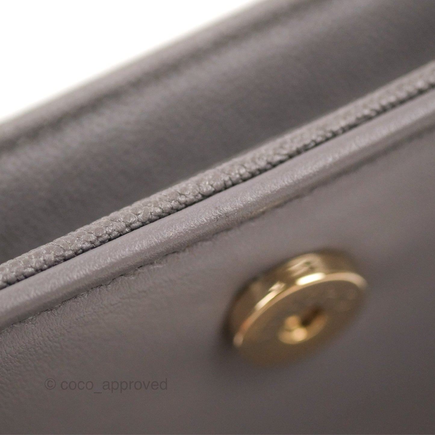 Chanel Quilted Boy Wallet on Chain WOC Grey Caviar Gold Hardware