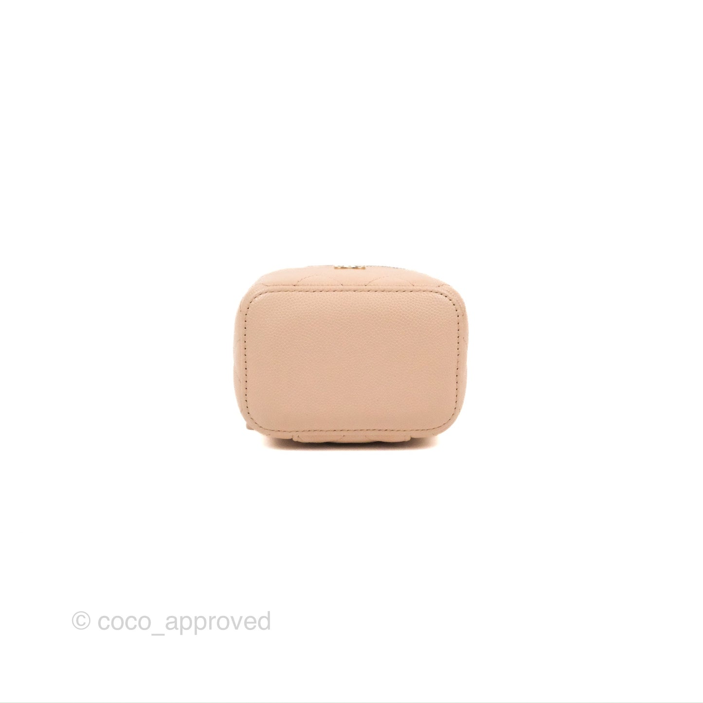 Chanel Mini Vanity With Chain Beige Pink Caviar Gold Hardware