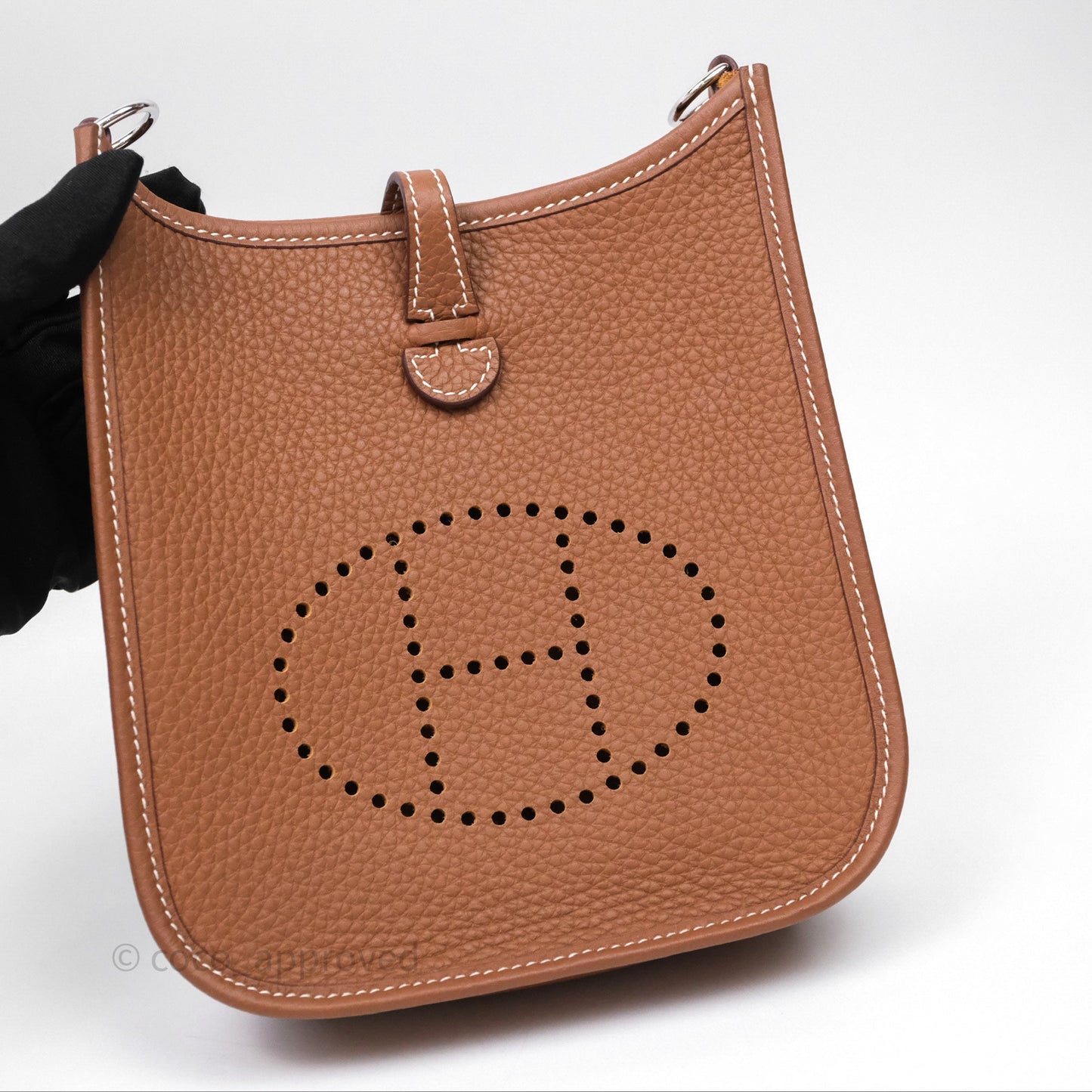 Hermès Mini Evelyne 16 Gold 37 Clemence Palladium Hardware