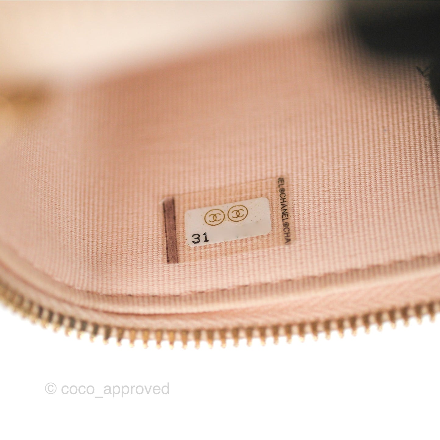 Chanel Mini Vanity With Chain Beige Pink Caviar Gold Hardware