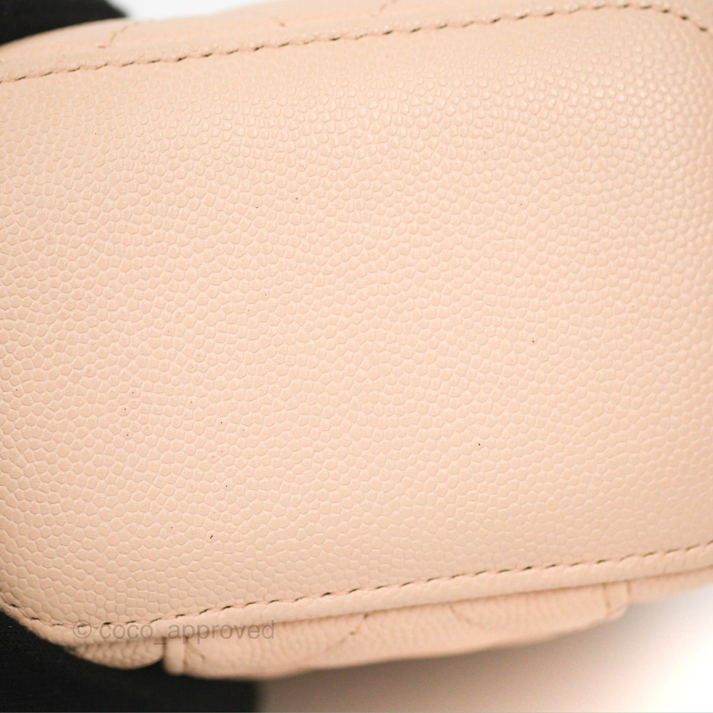 Chanel Mini Vanity With Chain Beige Pink Caviar Gold Hardware