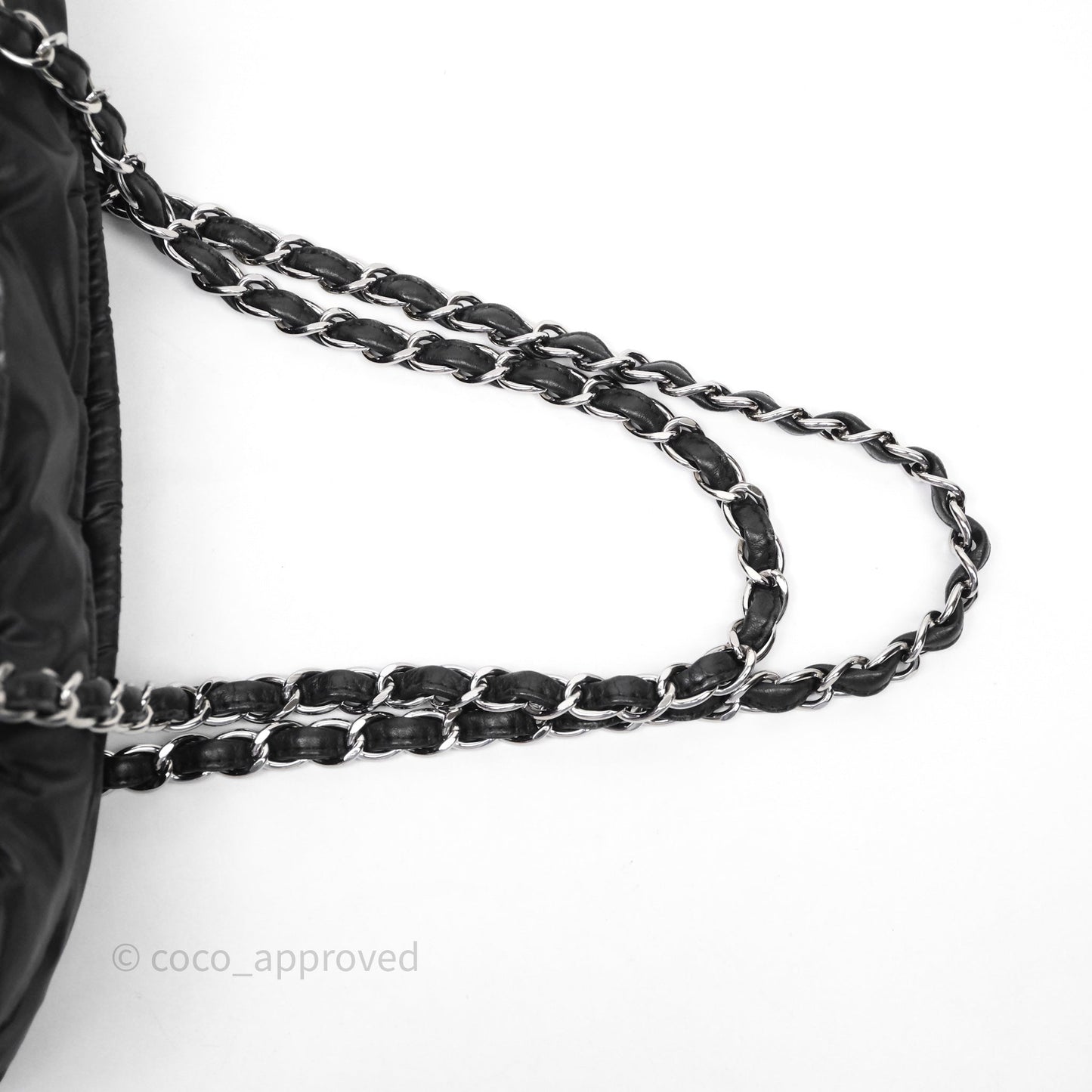 Chanel Paris-Byzance Tweed On Stitch Nylon Bubble Dark Grey Shoulder Bag