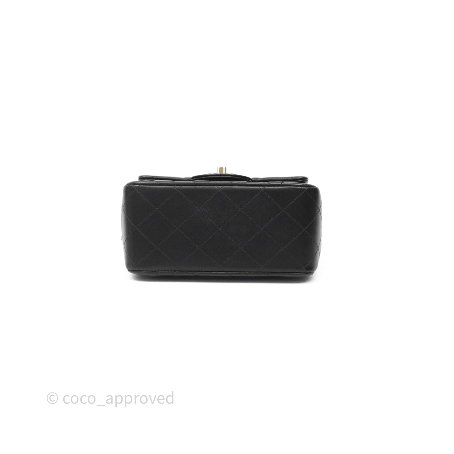 Chanel Mini Square Black Lambskin Gold Hardware