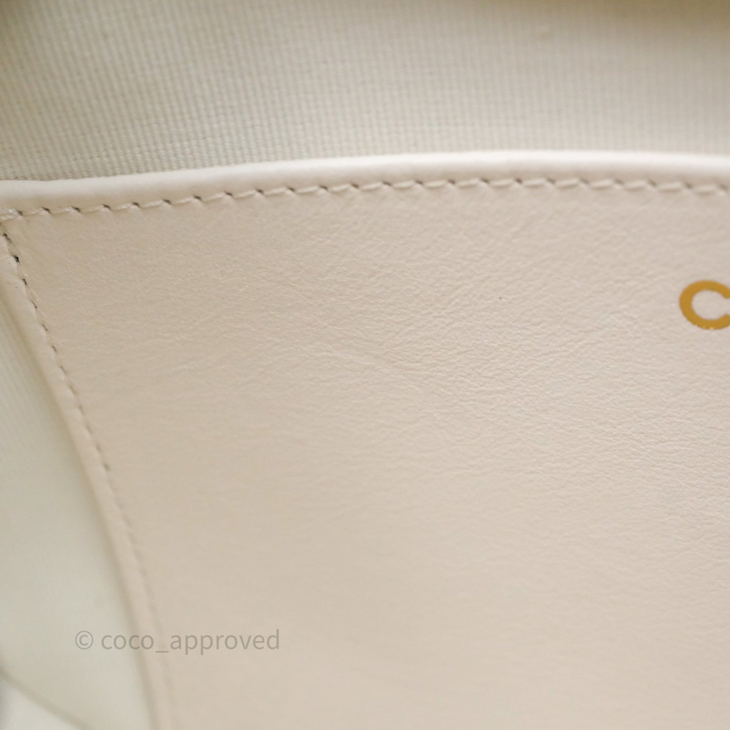 Chanel Hobo Bag White Aged Calfskin Aged Gold Hardware
