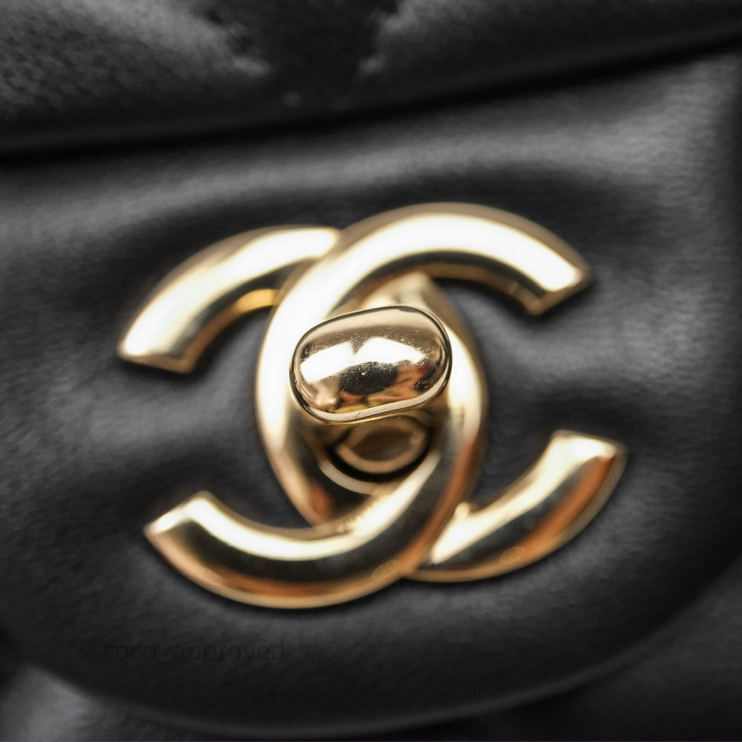 Chanel Mini Square Black Lambskin Gold Hardware