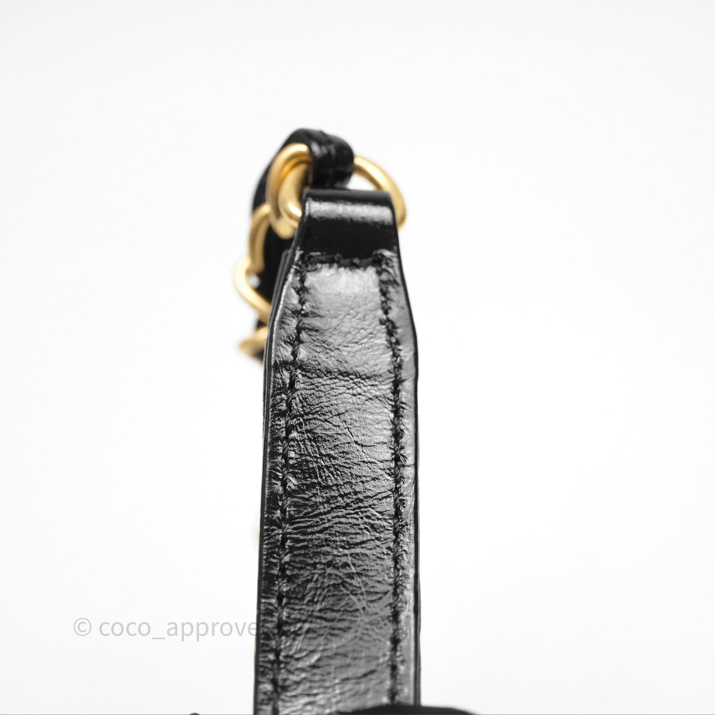 Chanel Small Wavy CC Hobo Black Shiny Crumpled Calfskin Aged Gold Hardware