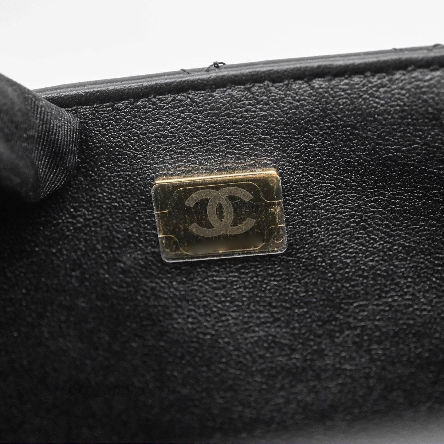 Chanel Mini Square Black Lambskin Gold Hardware