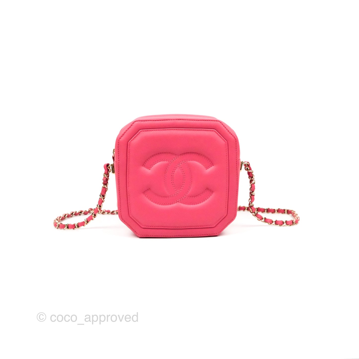 Chanel Lambskin CC Octagon Camera Case Pink