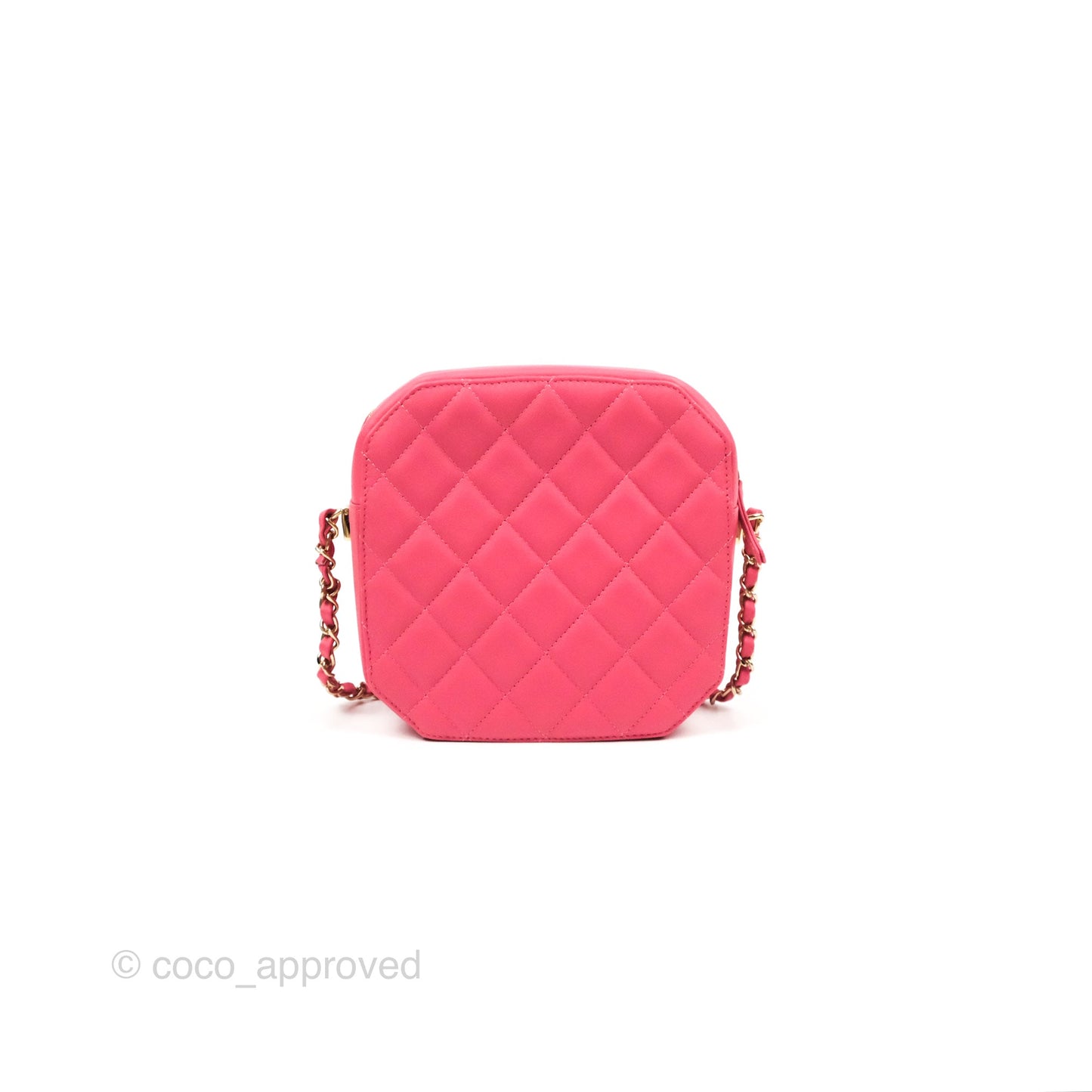 Chanel Lambskin CC Octagon Camera Case Pink
