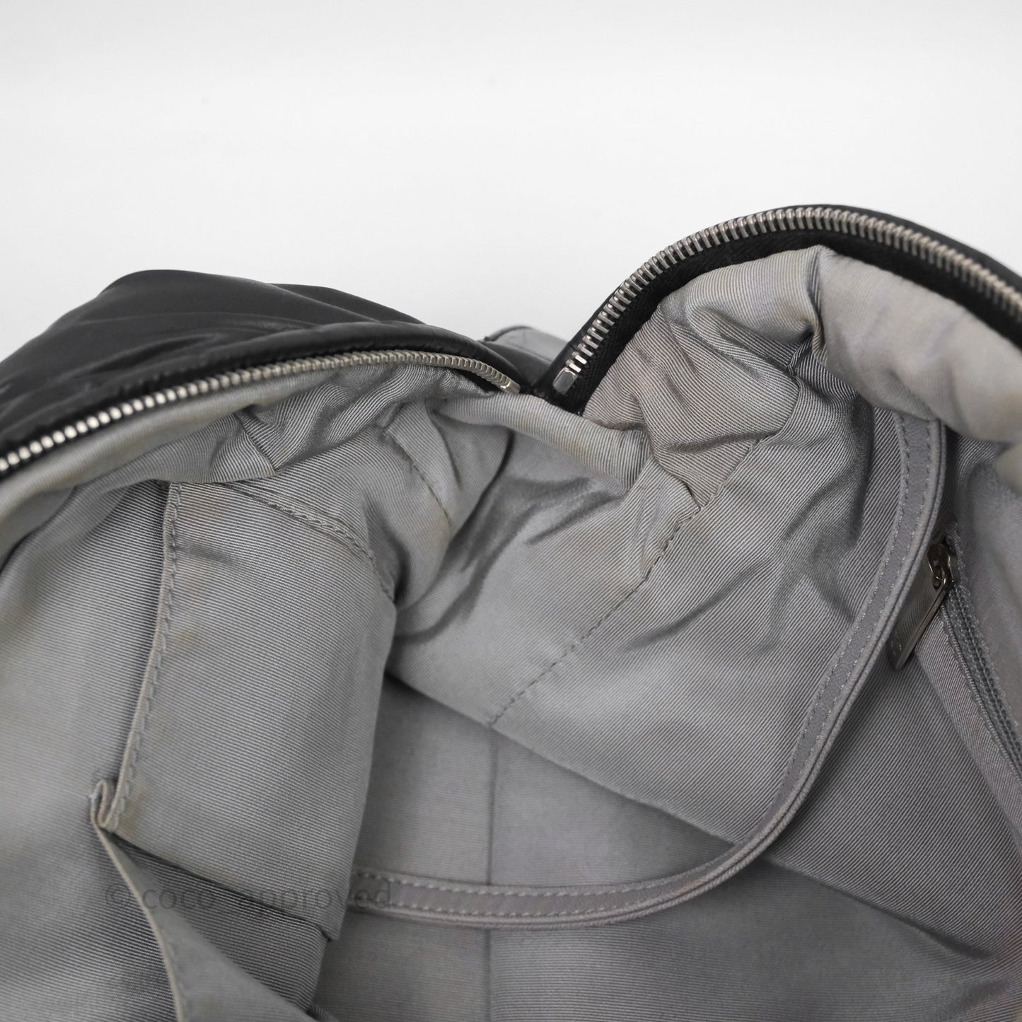 Chanel Paris-Byzance Tweed On Stitch Nylon Bubble Dark Grey Shoulder Bag