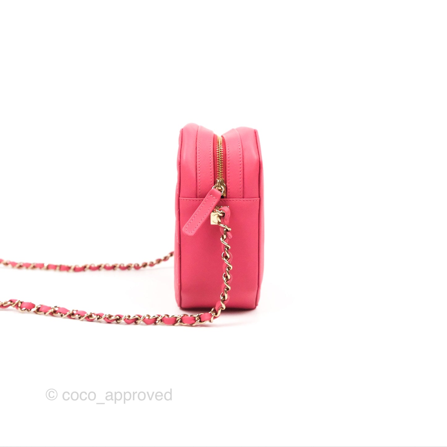 Chanel Lambskin CC Octagon Camera Case Pink