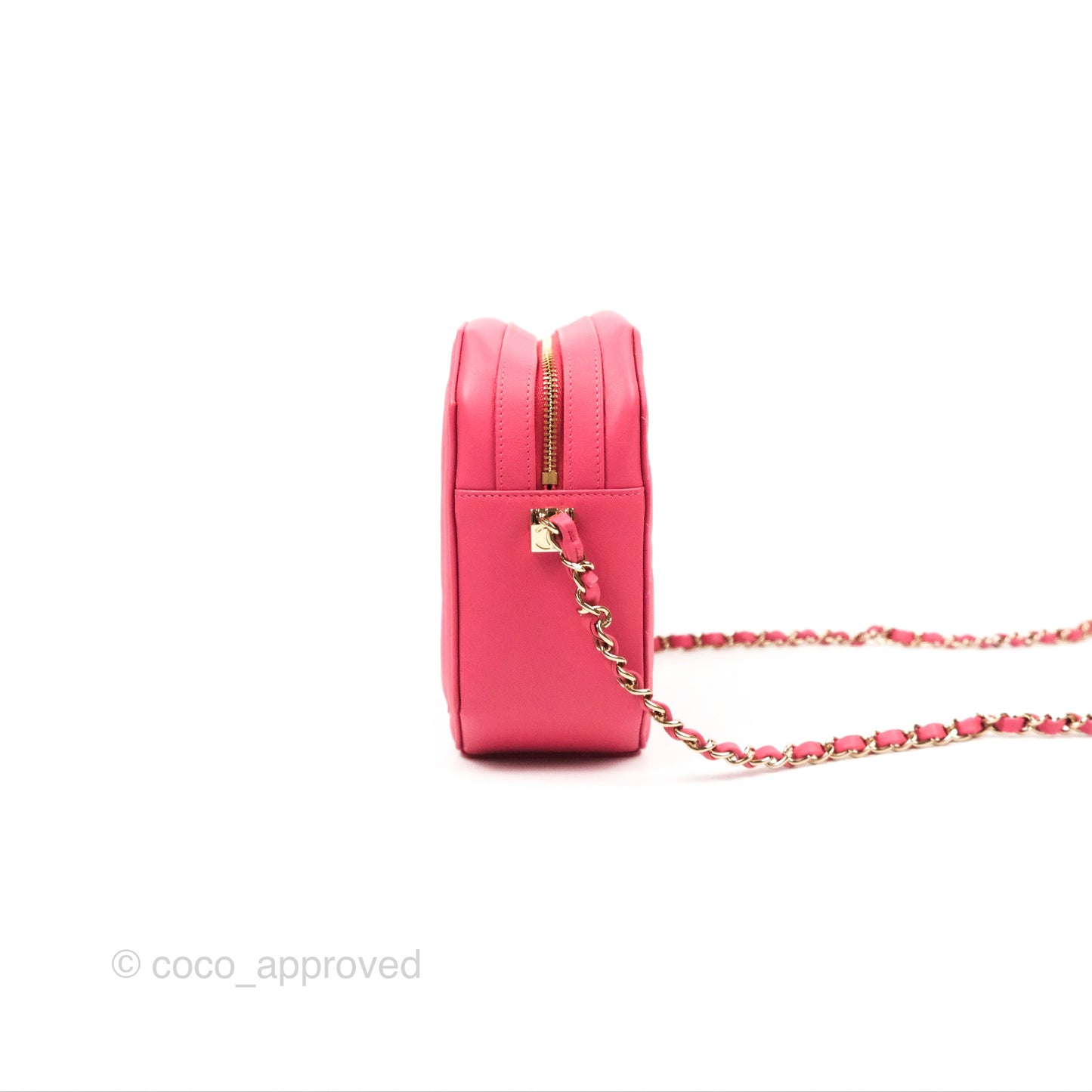 Chanel Lambskin CC Octagon Camera Case Pink