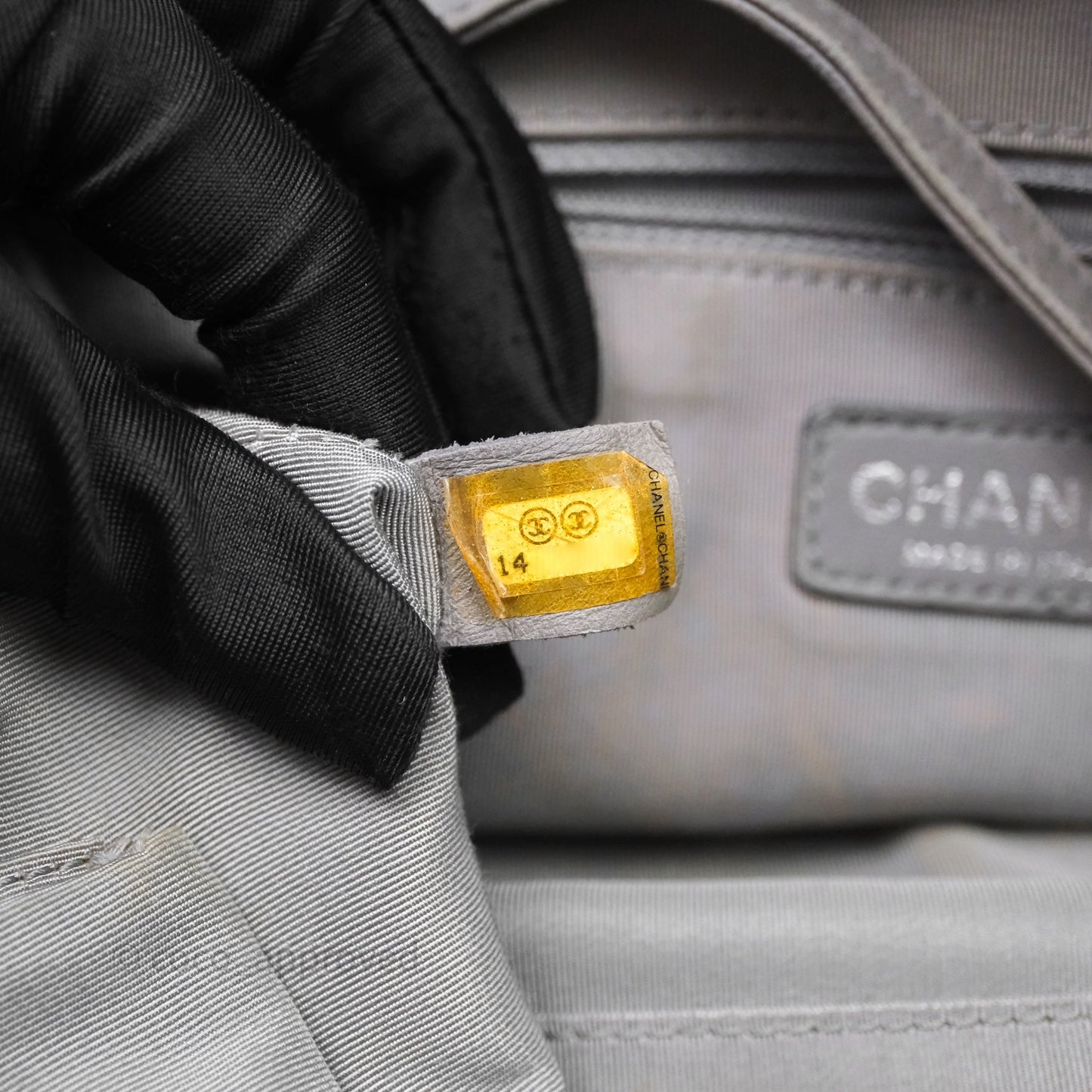 Chanel Paris-Byzance Tweed On Stitch Nylon Bubble Dark Grey Shoulder Bag