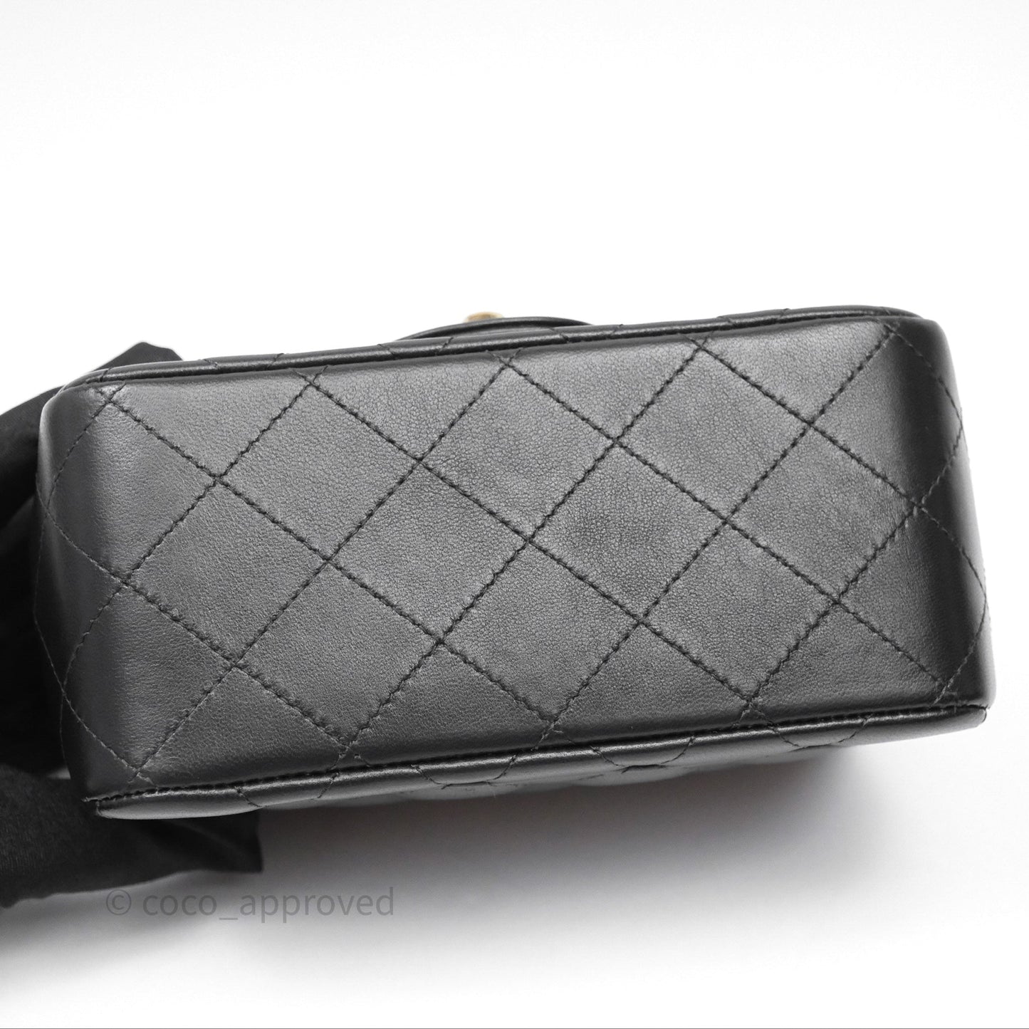 Chanel Mini Square Black Lambskin Gold Hardware
