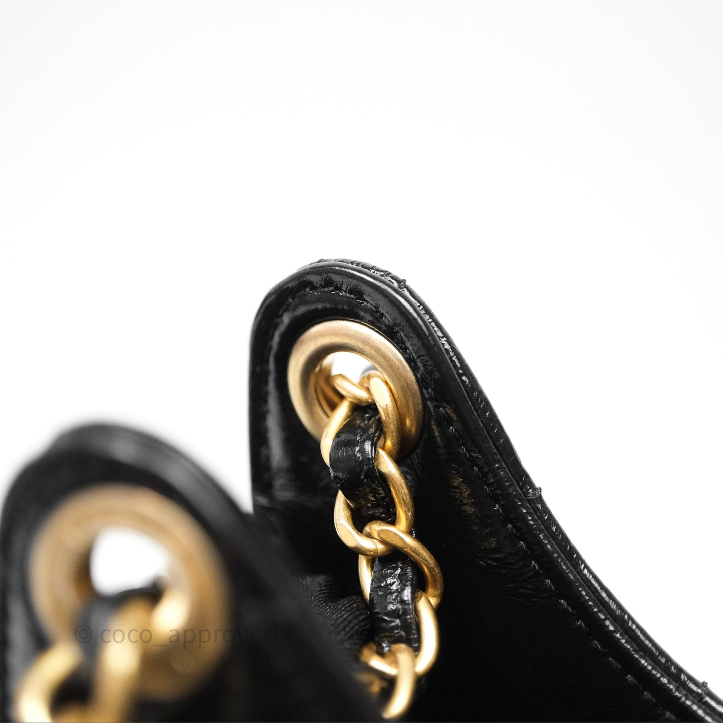 Chanel Small Wavy CC Hobo Black Shiny Crumpled Calfskin Aged Gold Hardware