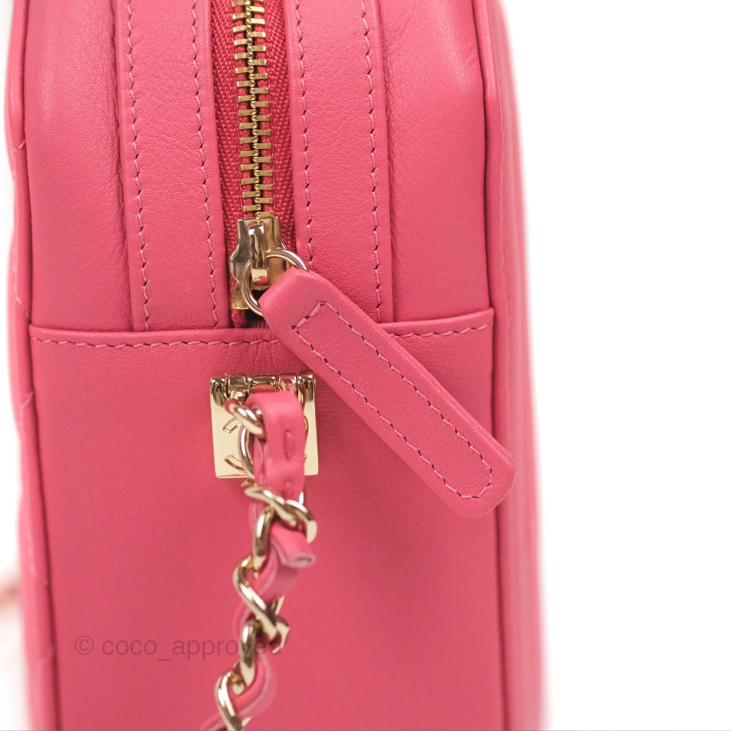 Chanel Lambskin CC Octagon Camera Case Pink