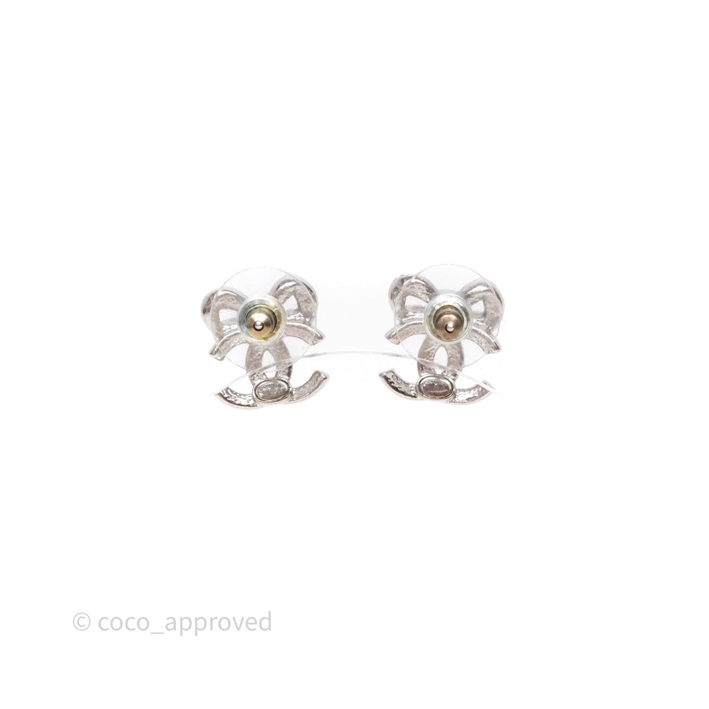 Chanel Crystals Ribbon Bow CC Earrings 23C
