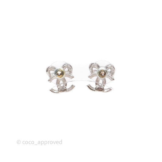 Chanel Crystals Ribbon Bow CC Earrings 23C