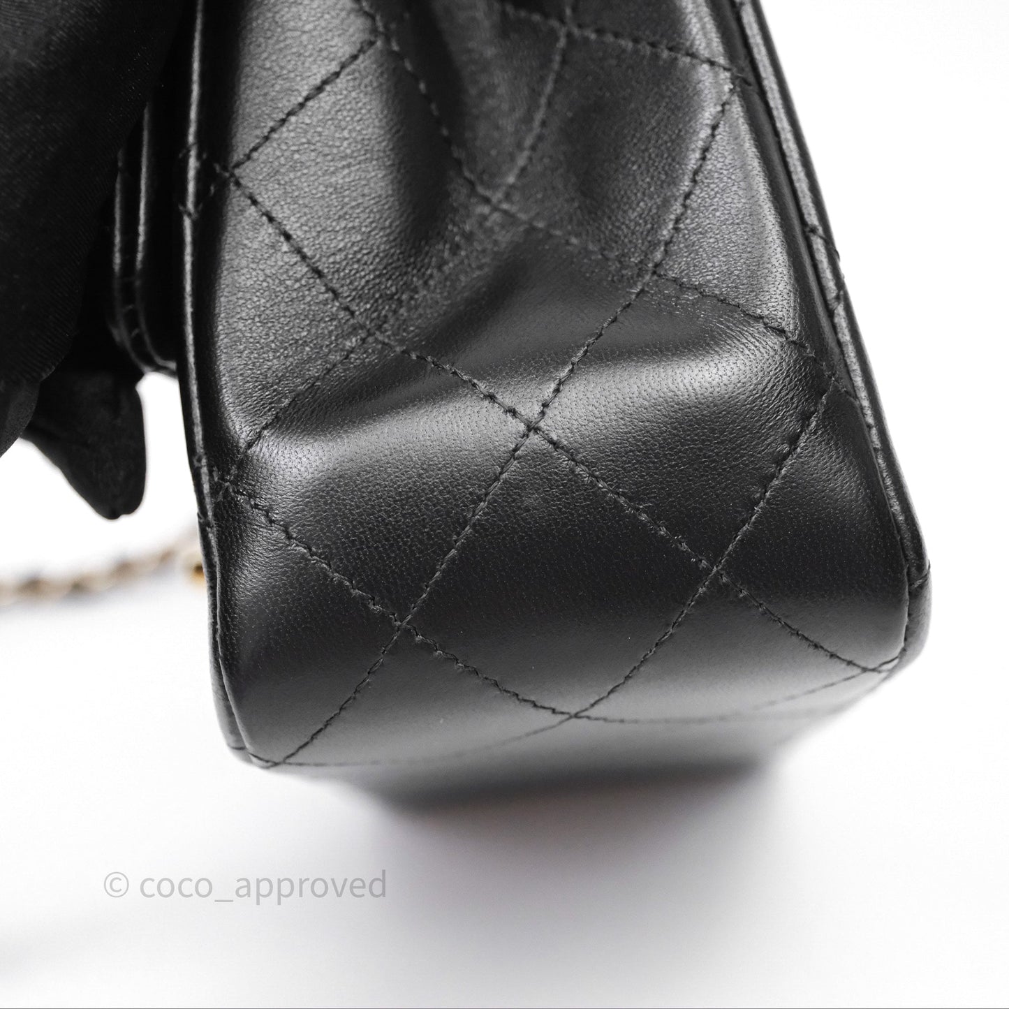 Chanel Mini Square Black Lambskin Gold Hardware