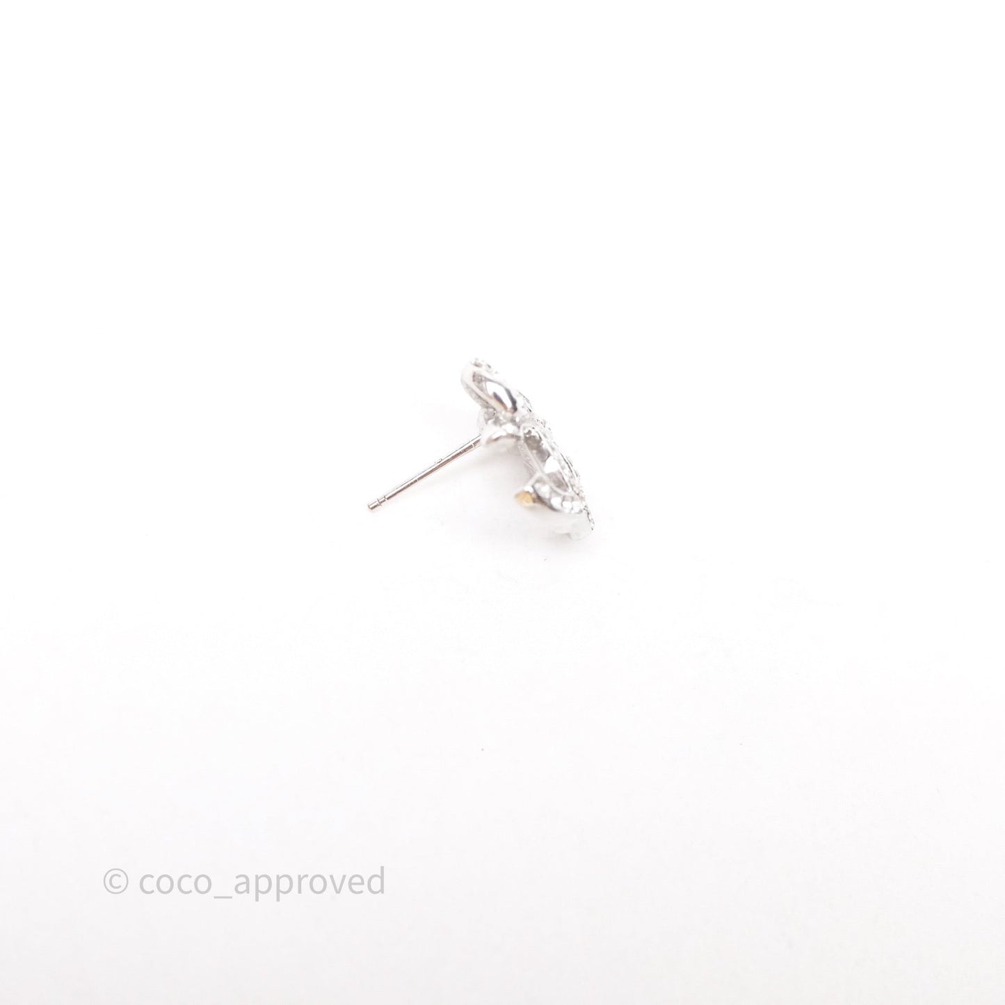 Chanel Crystals Ribbon Bow CC Earrings 23C