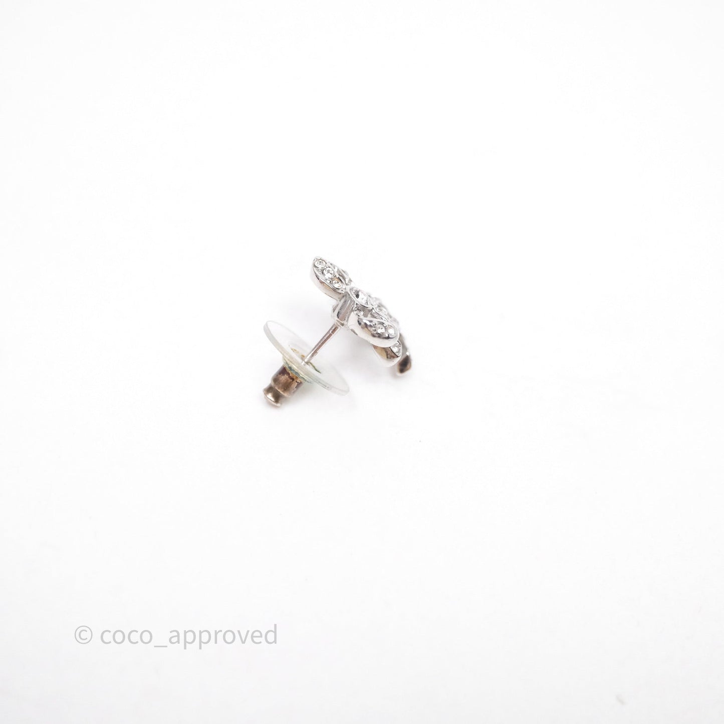 Chanel Crystals Ribbon Bow CC Earrings 23C