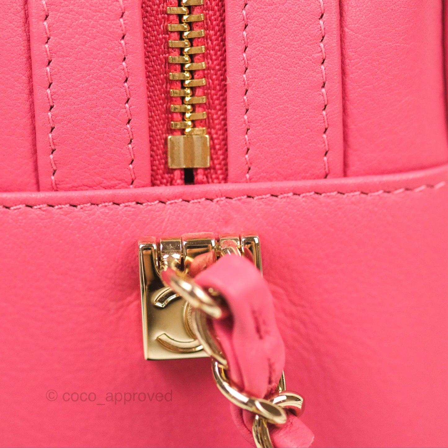 Chanel Lambskin CC Octagon Camera Case Pink
