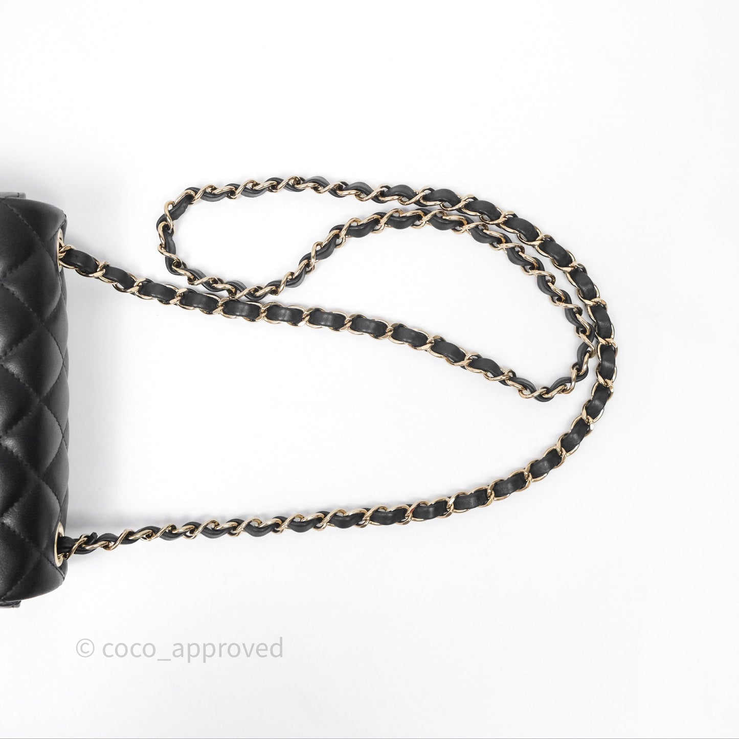 Chanel Mini Square Black Lambskin Gold Hardware