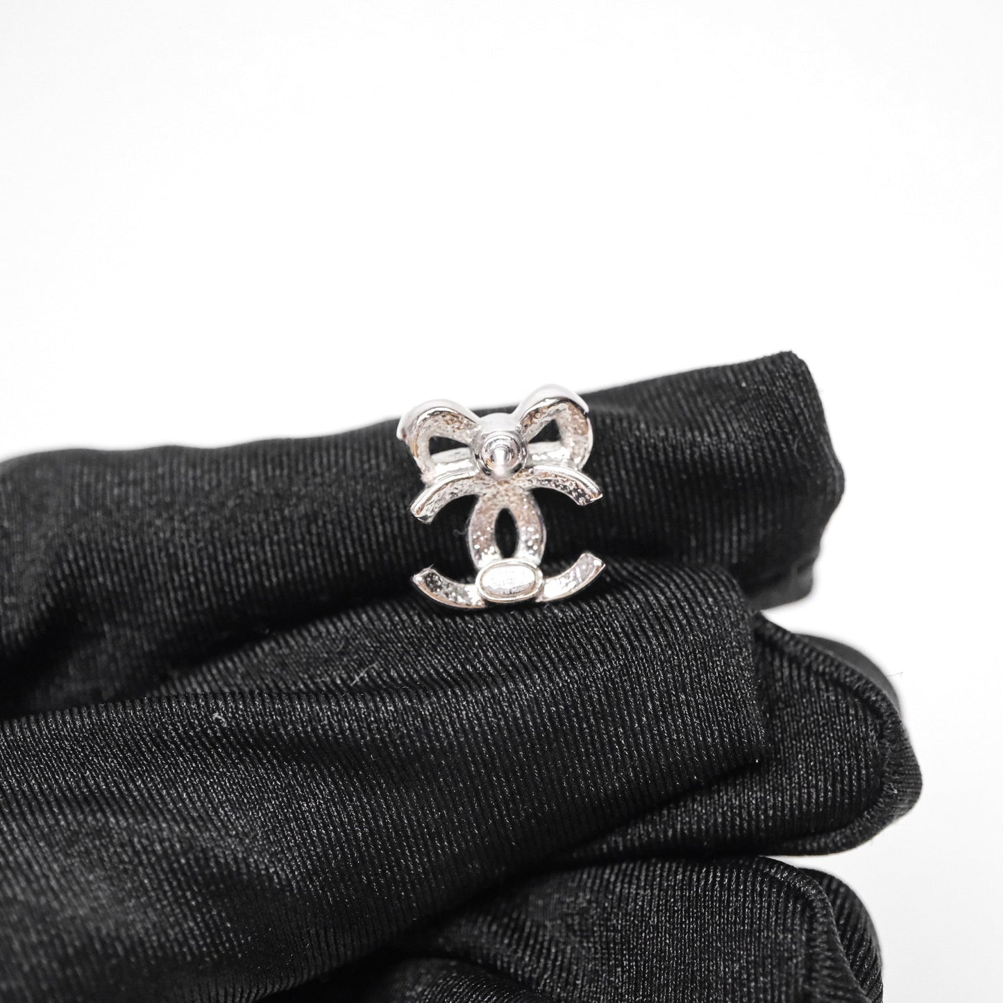 Chanel Crystals Ribbon Bow CC Earrings 23C