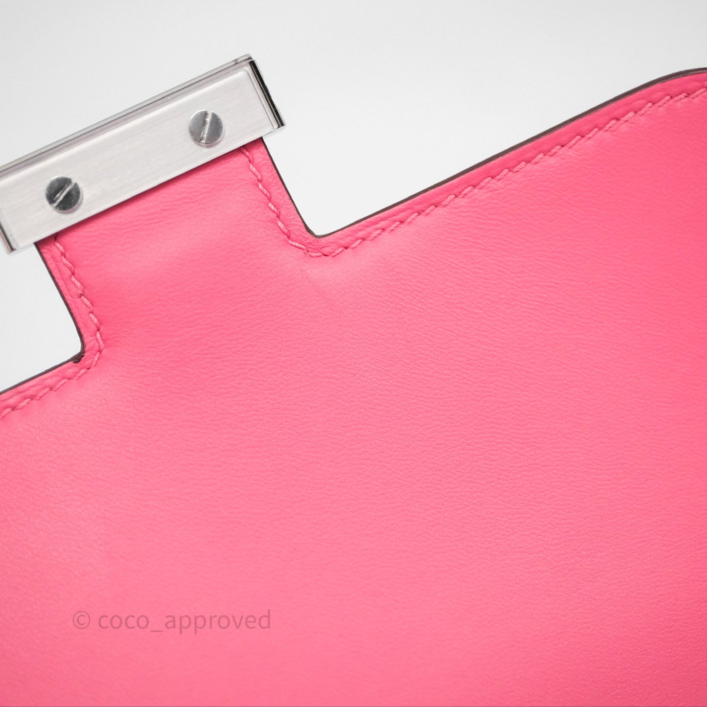 Hermès Mini Constance 18cm Rose Azalee 8W Palladium Hardware