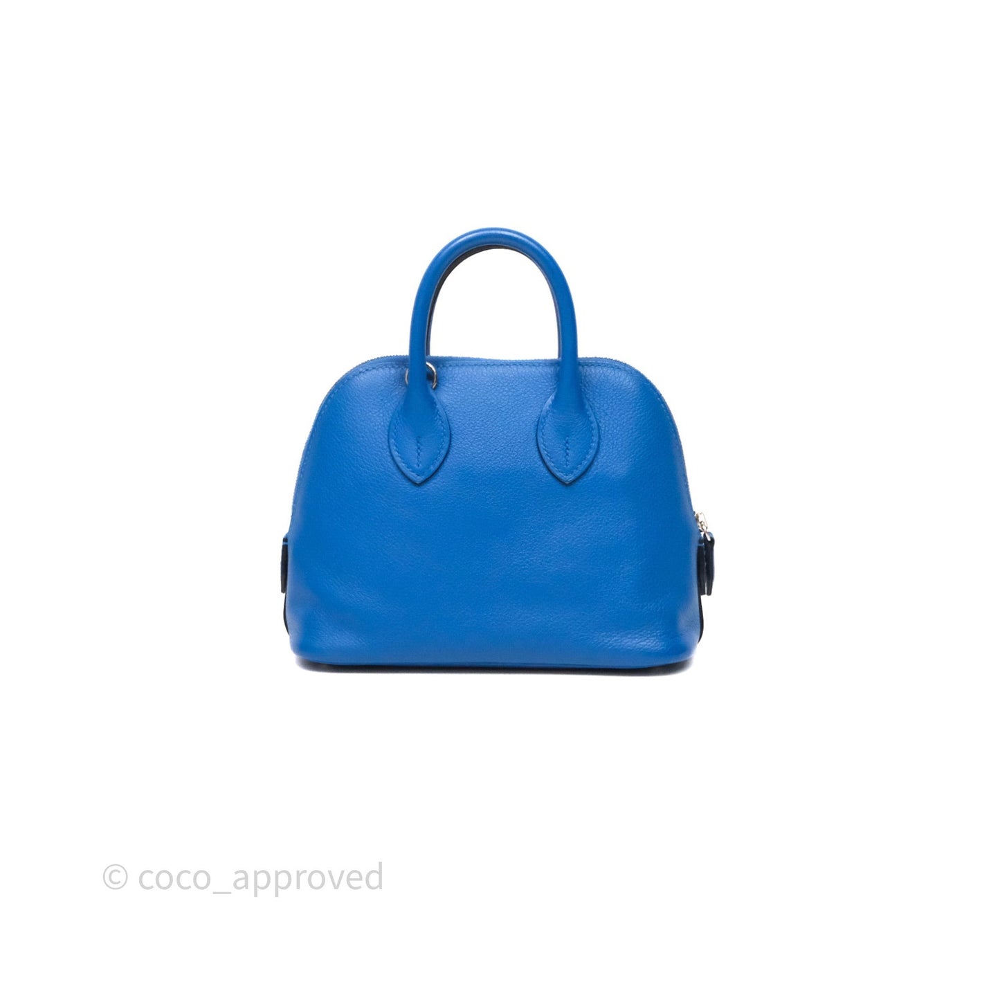 Hermes Mini Bolide 1923 Veau evercolor Bleu Zellige I7 Palladium Hardware
