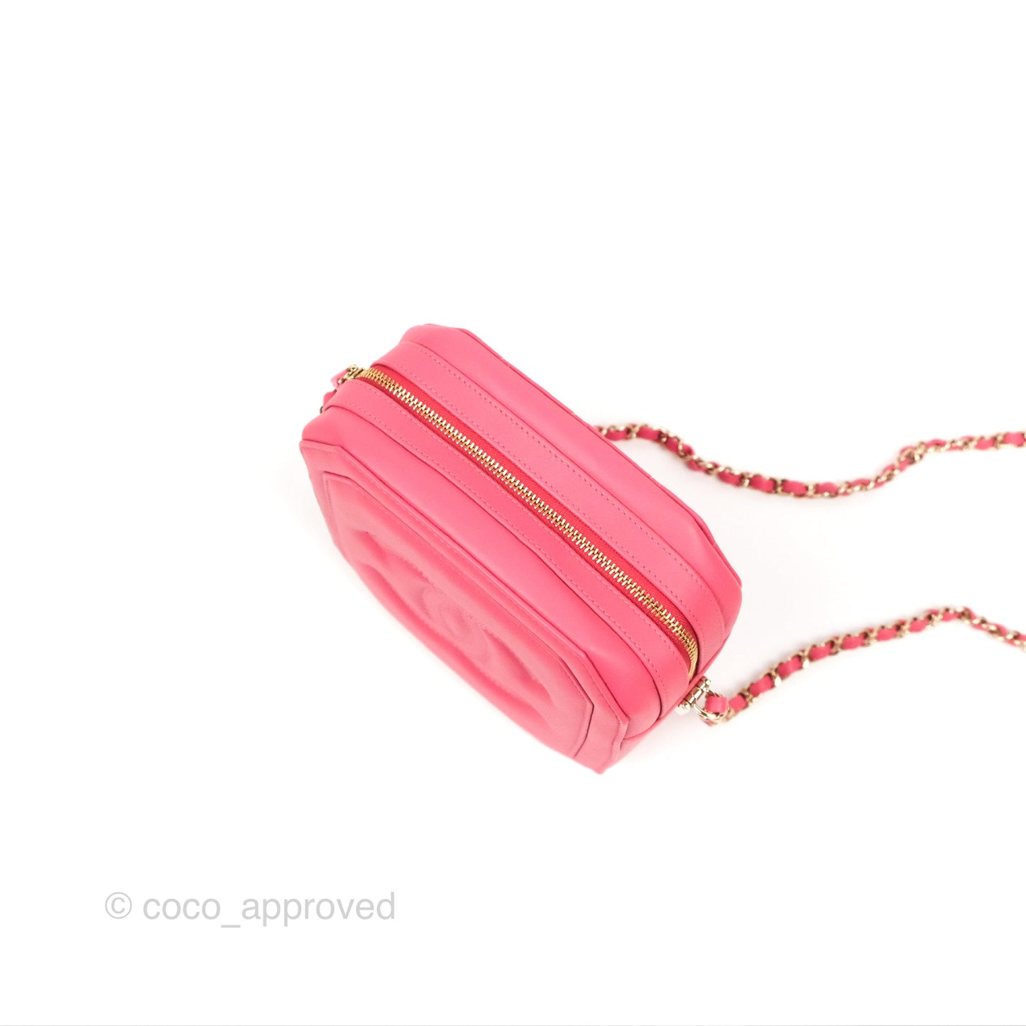 Chanel Lambskin CC Octagon Camera Case Pink