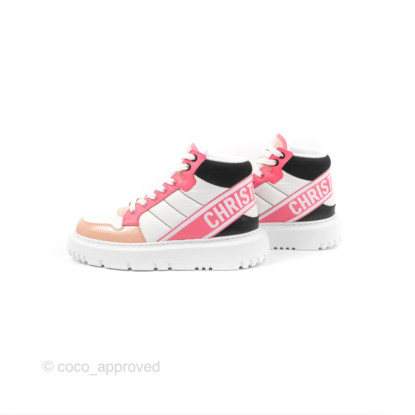 Christian Dior D-player Pink Calfskin Sneaker Size 36.5