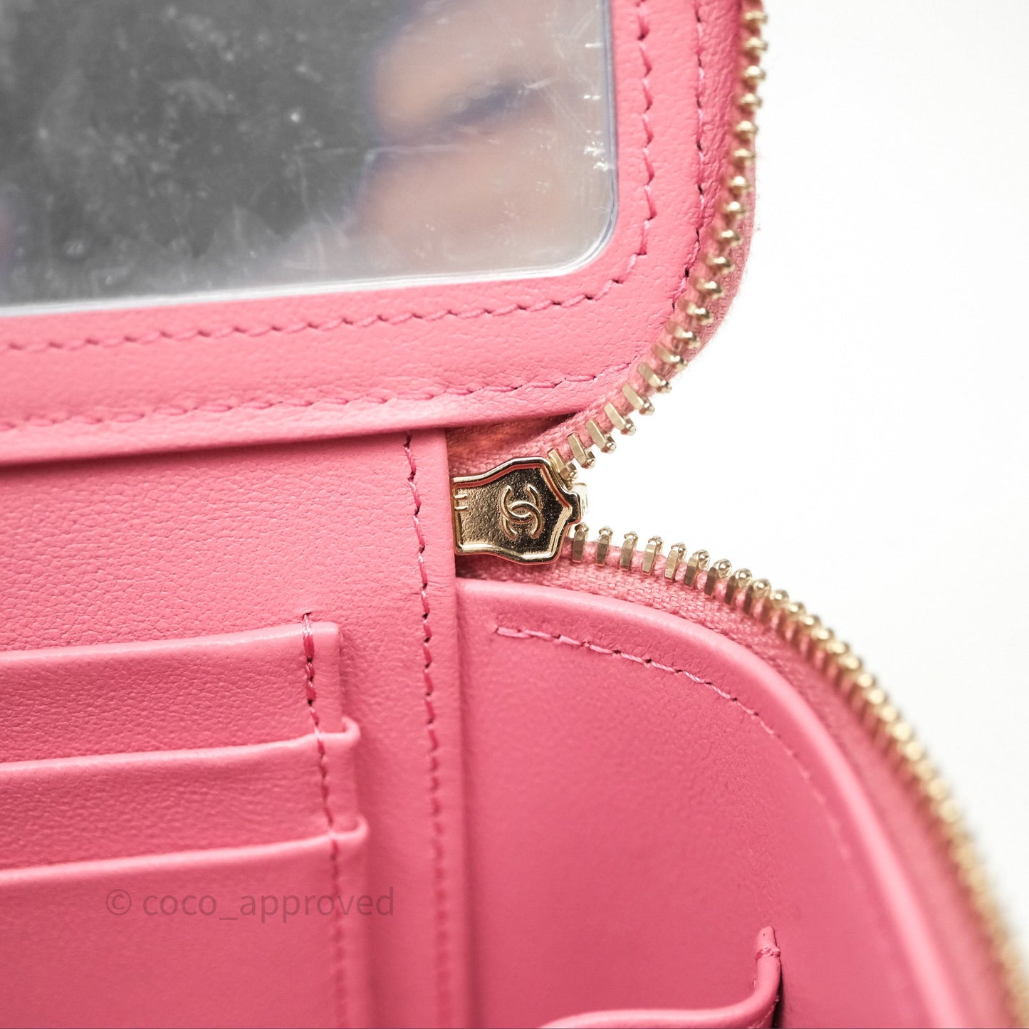Chanel Vanity Rectangular Top Handle Pink Lambskin Gold Hardware