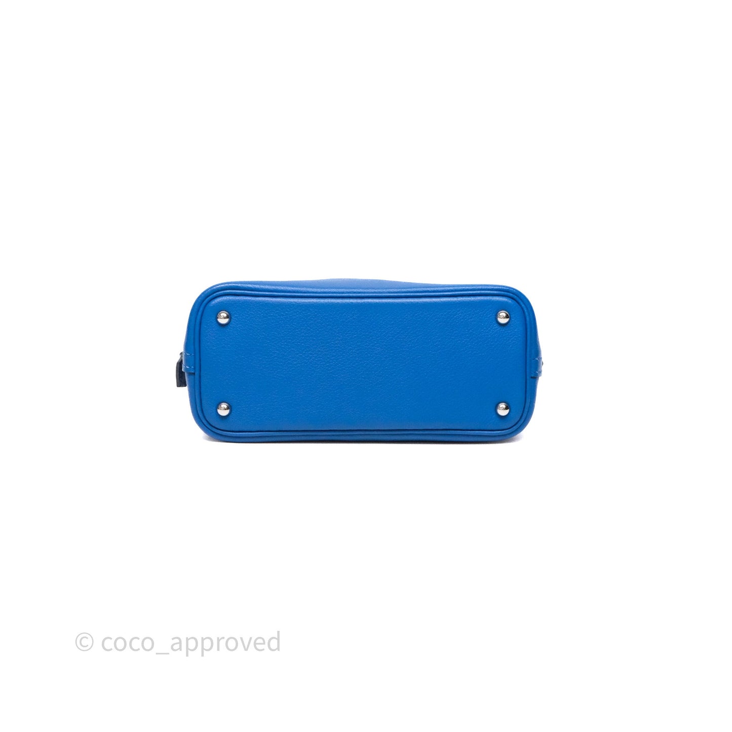Hermes Mini Bolide 1923 Veau evercolor Bleu Zellige I7 Palladium Hardware