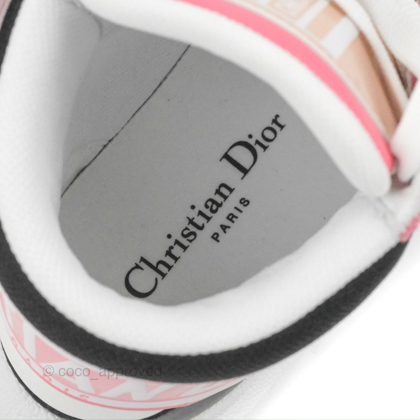 Christian Dior D-player Pink Calfskin Sneaker Size 36.5