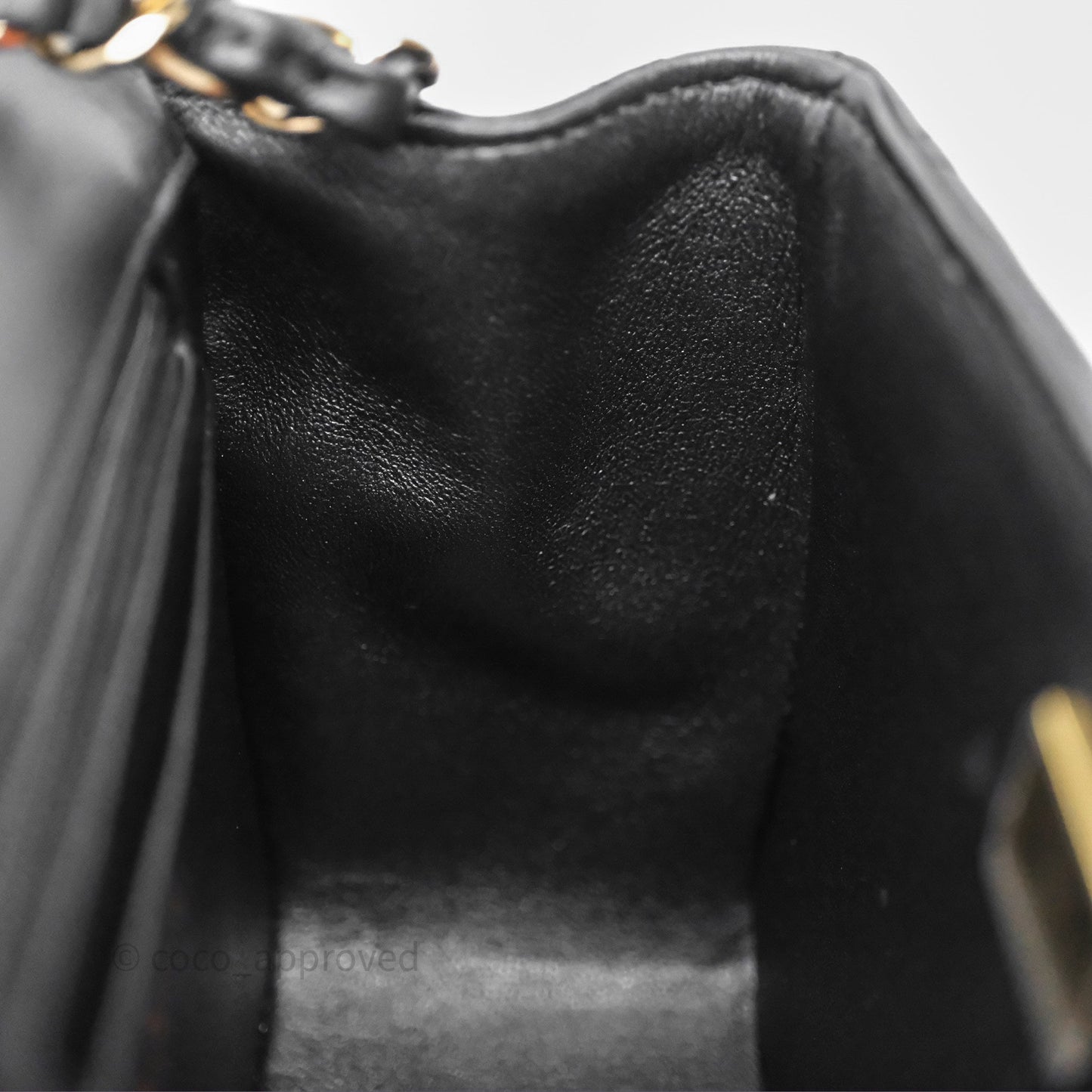 Chanel Mini Square Black Lambskin Gold Hardware