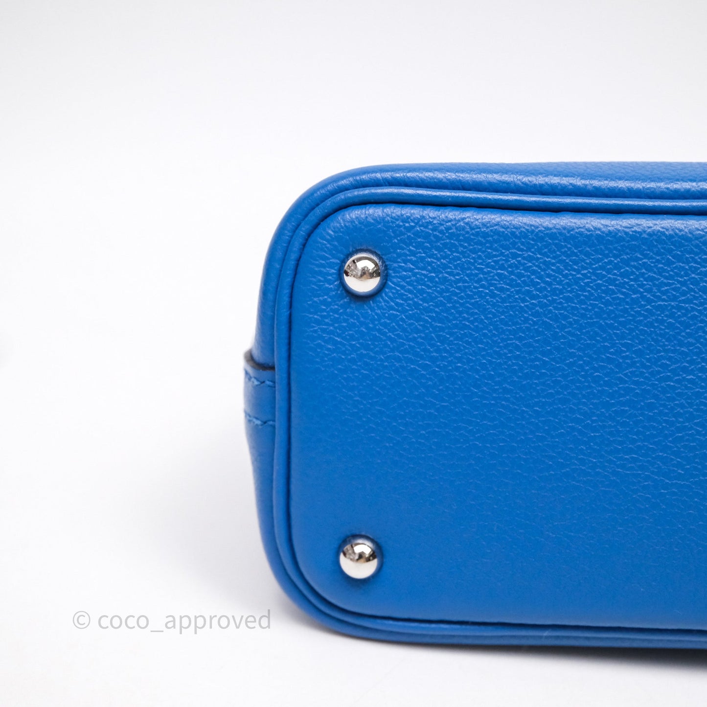 Hermes Mini Bolide 1923 Veau evercolor Bleu Zellige I7 Palladium Hardware