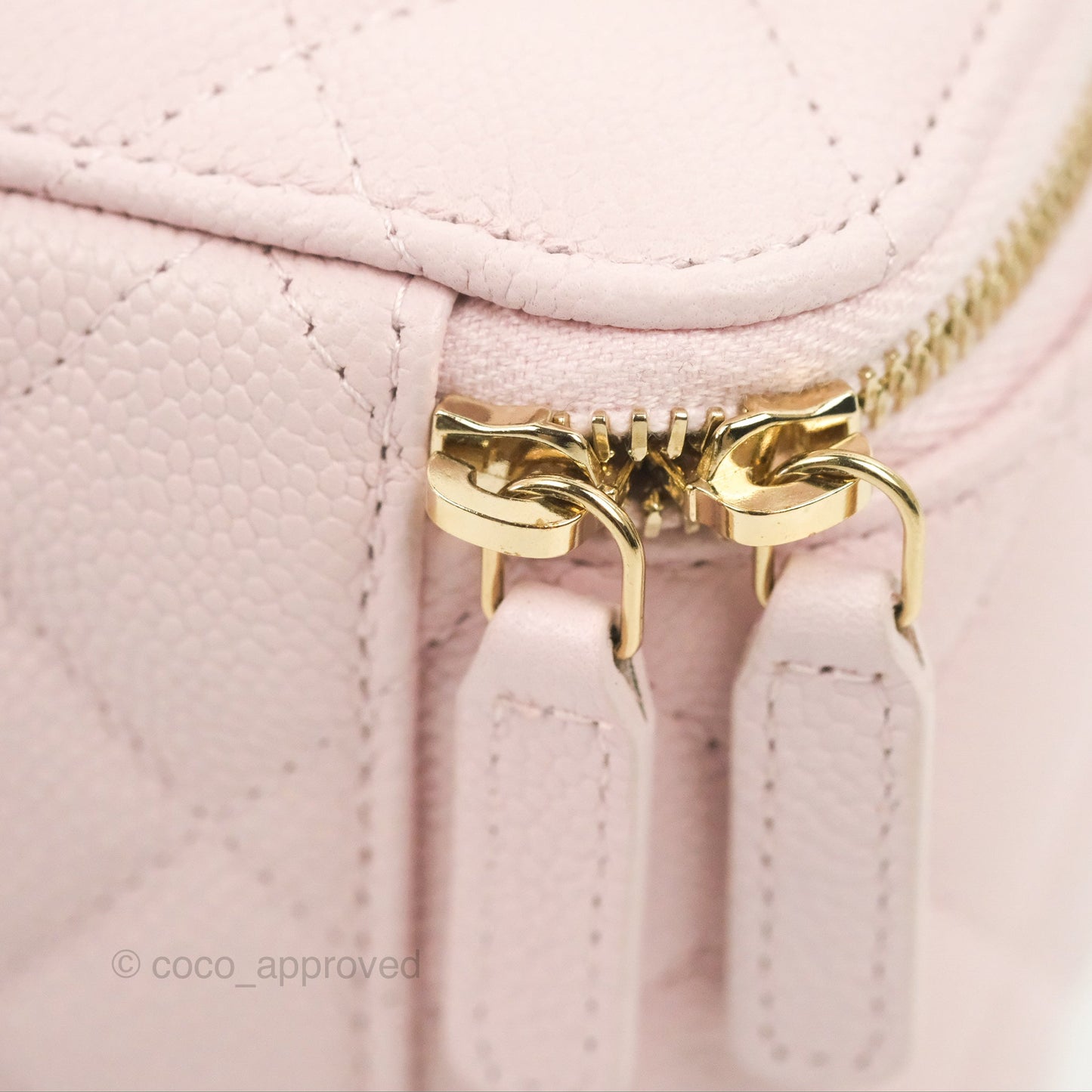 Chanel Mini Vanity With Chain Pink Caviar Gold Hardware