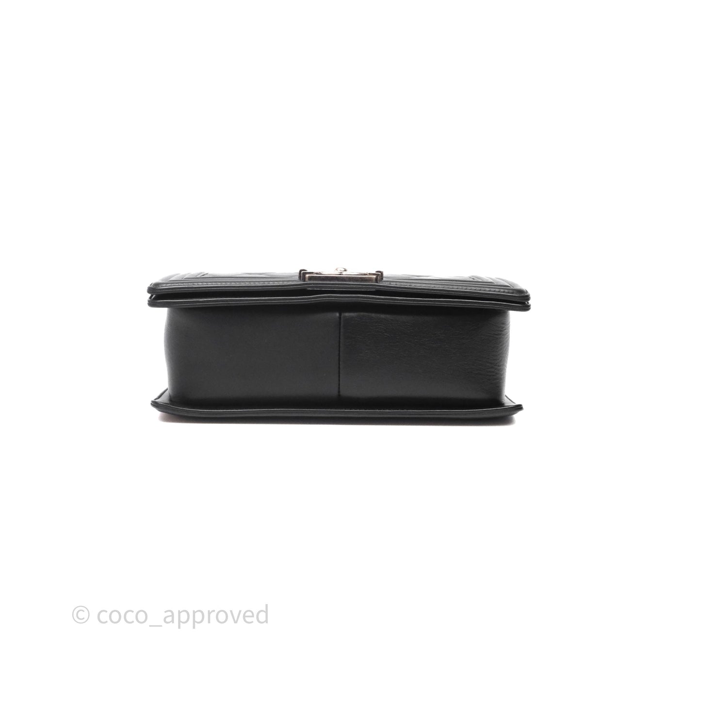Chanel Quilted Medium Boy Black Lambskin Ruthenium Hardware