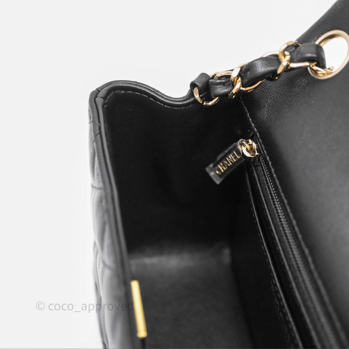 Chanel Mini Square Black Lambskin Gold Hardware