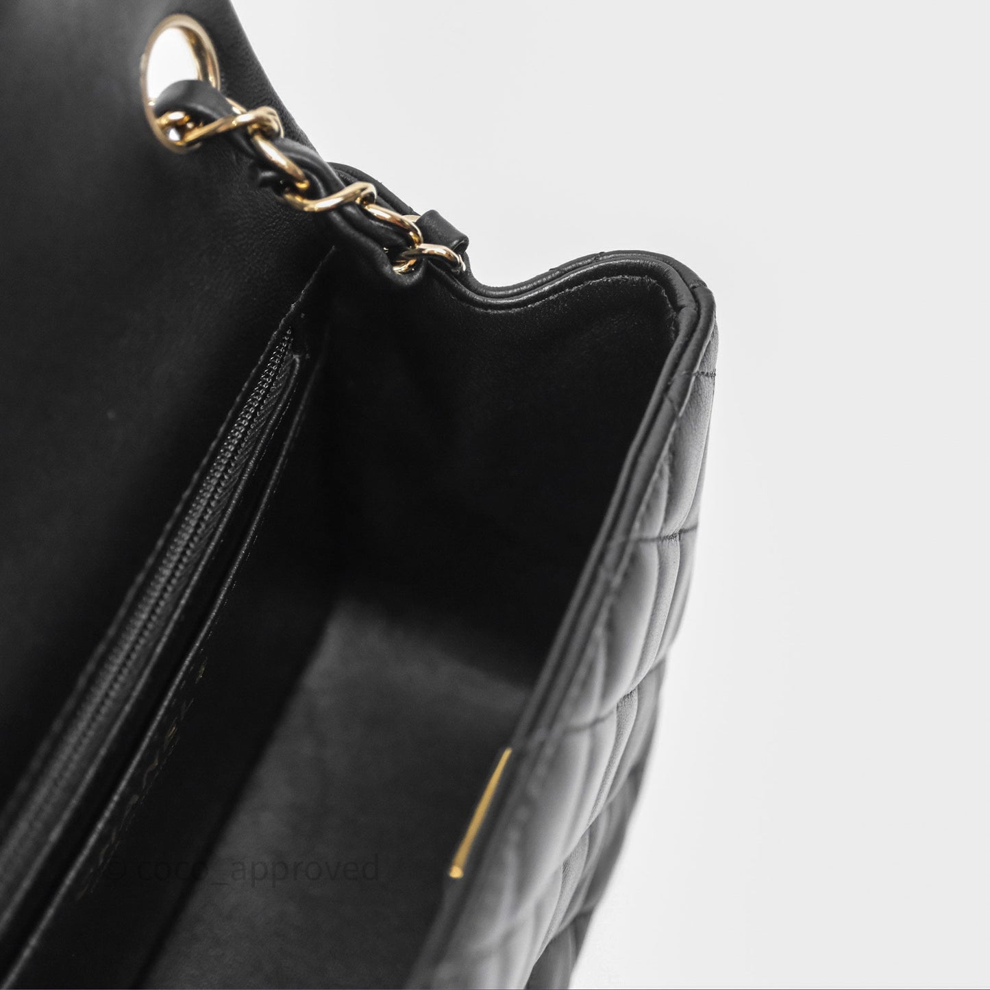 Chanel Mini Square Black Lambskin Gold Hardware