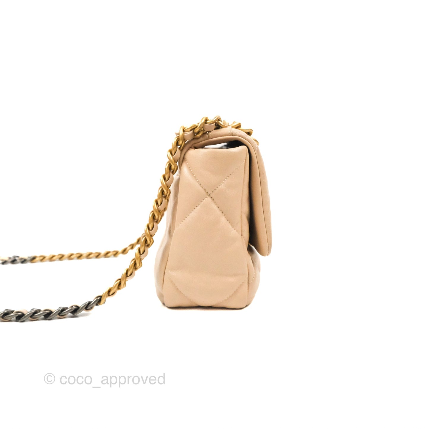 Chanel 19 Small Beige Mixed Hardware