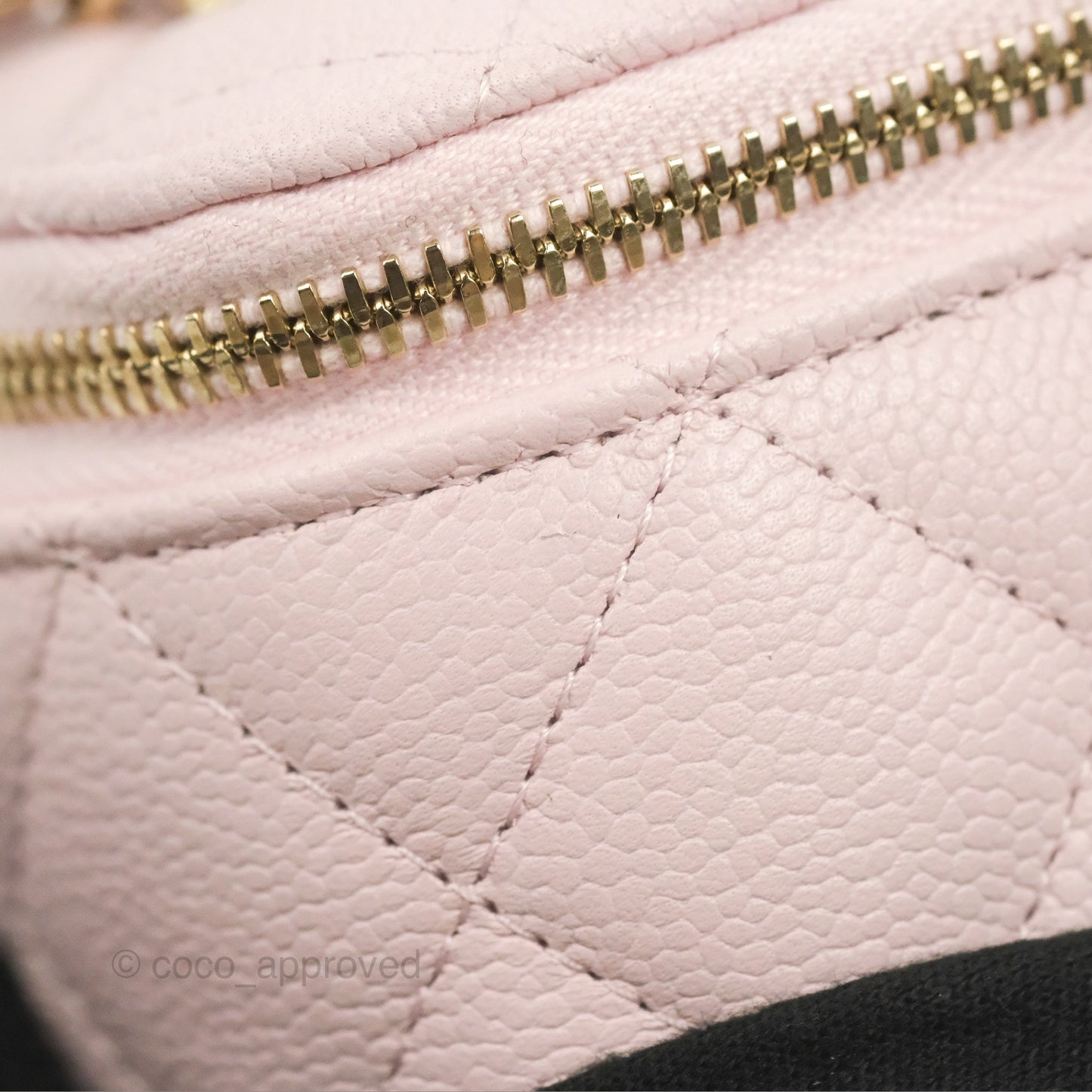 Chanel Mini Vanity With Chain Pink Caviar Gold Hardware