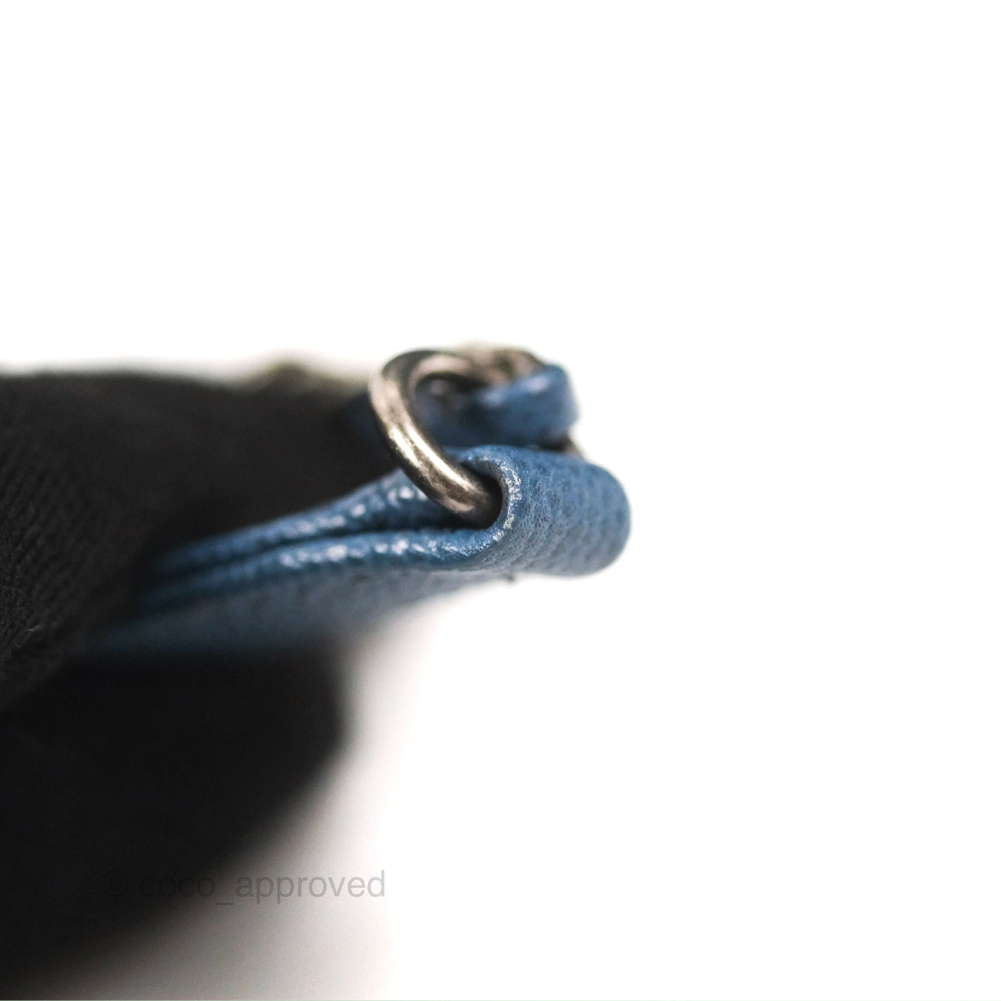 Chanel Small Coco Handle Dark Blue Caviar Ruthenium Hardware
