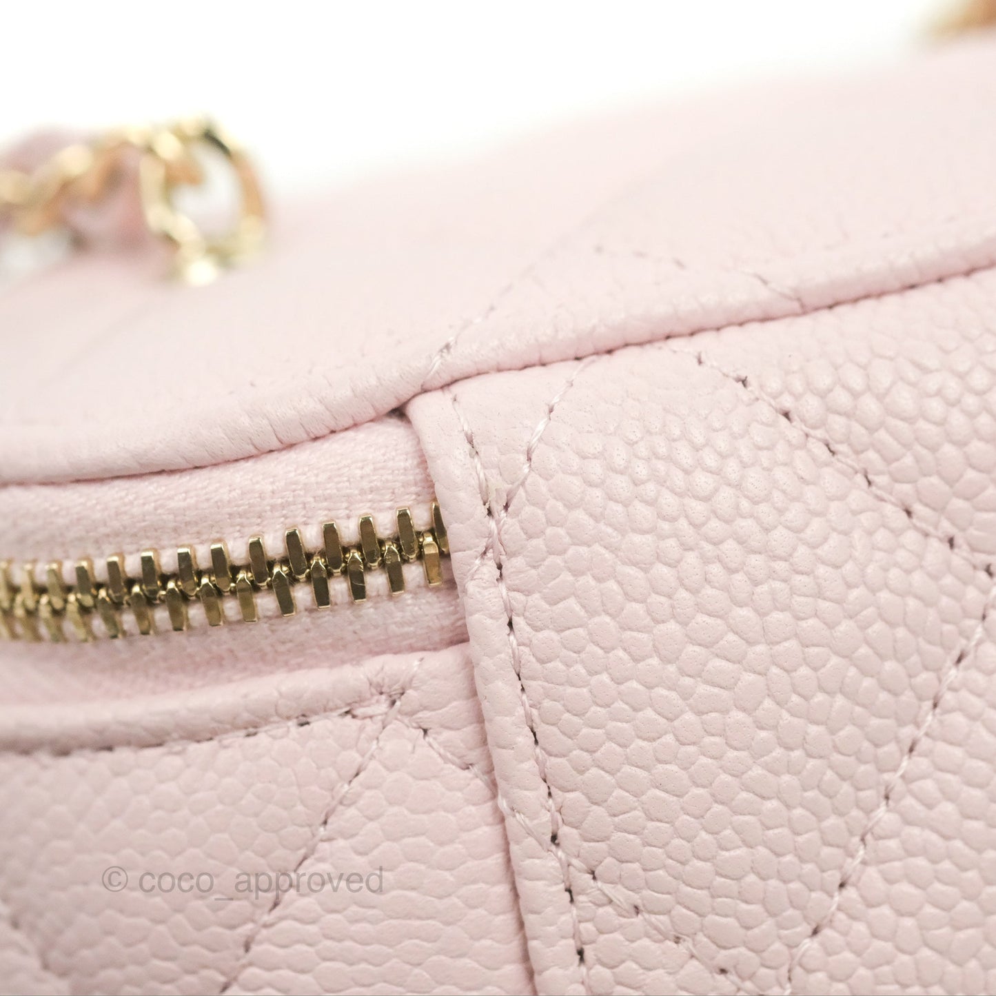 Chanel Mini Vanity With Chain Pink Caviar Gold Hardware